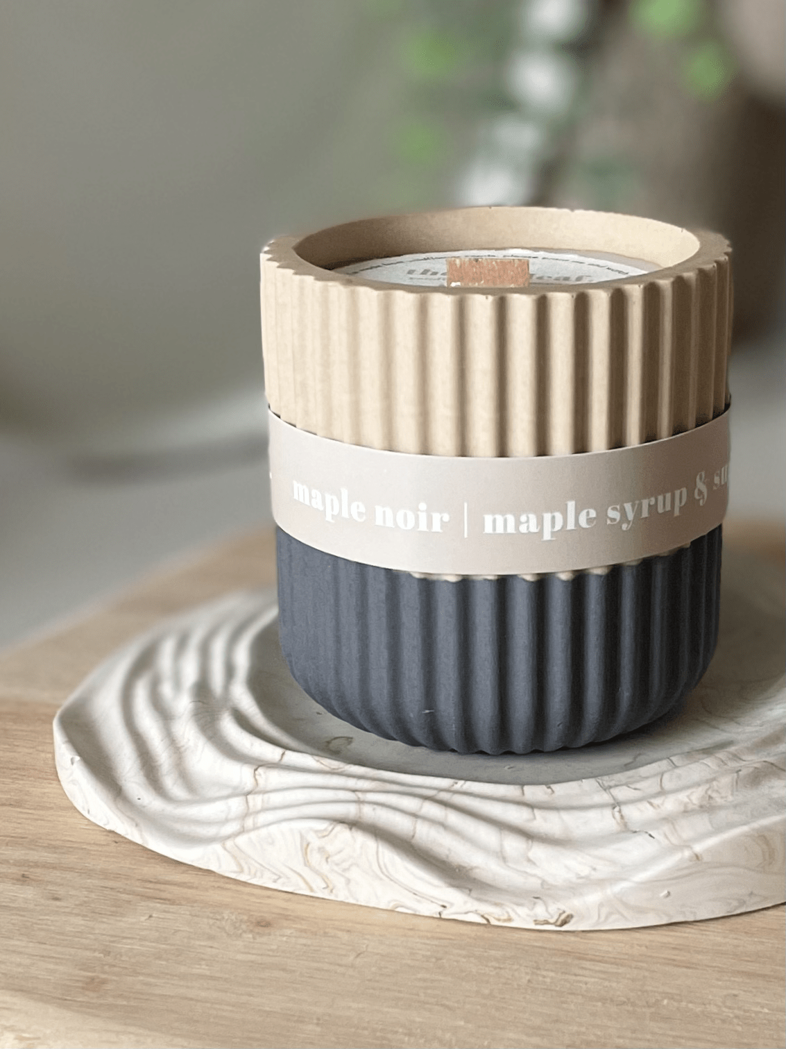 Maple Syrup Stoneware Soy Candle – Warm Scandi - Inspired Scent - REGN