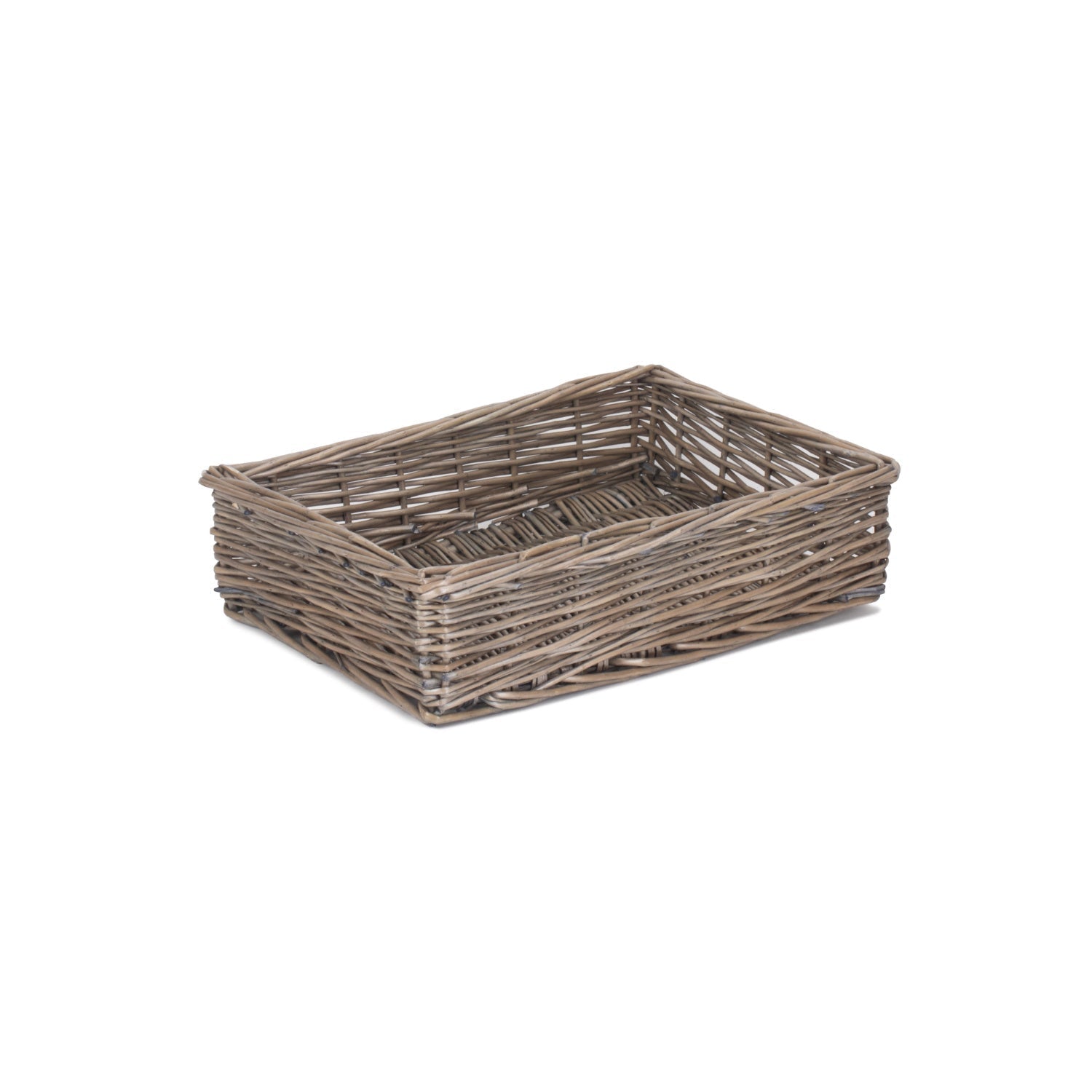 Medium Antique Wash Straight-Sided Tray Basket - REGN