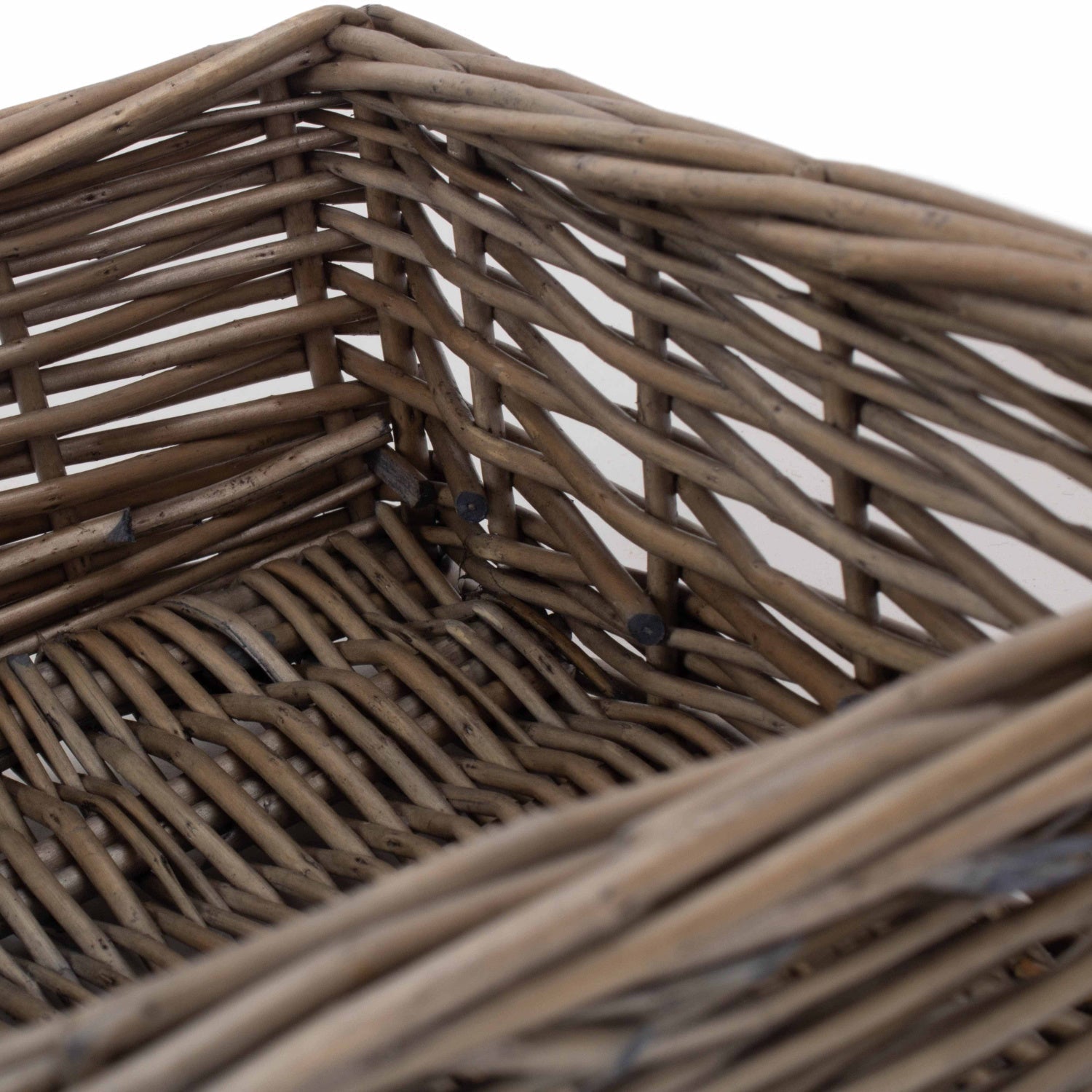 Medium Antique Wash Straight-Sided Tray Basket - REGN