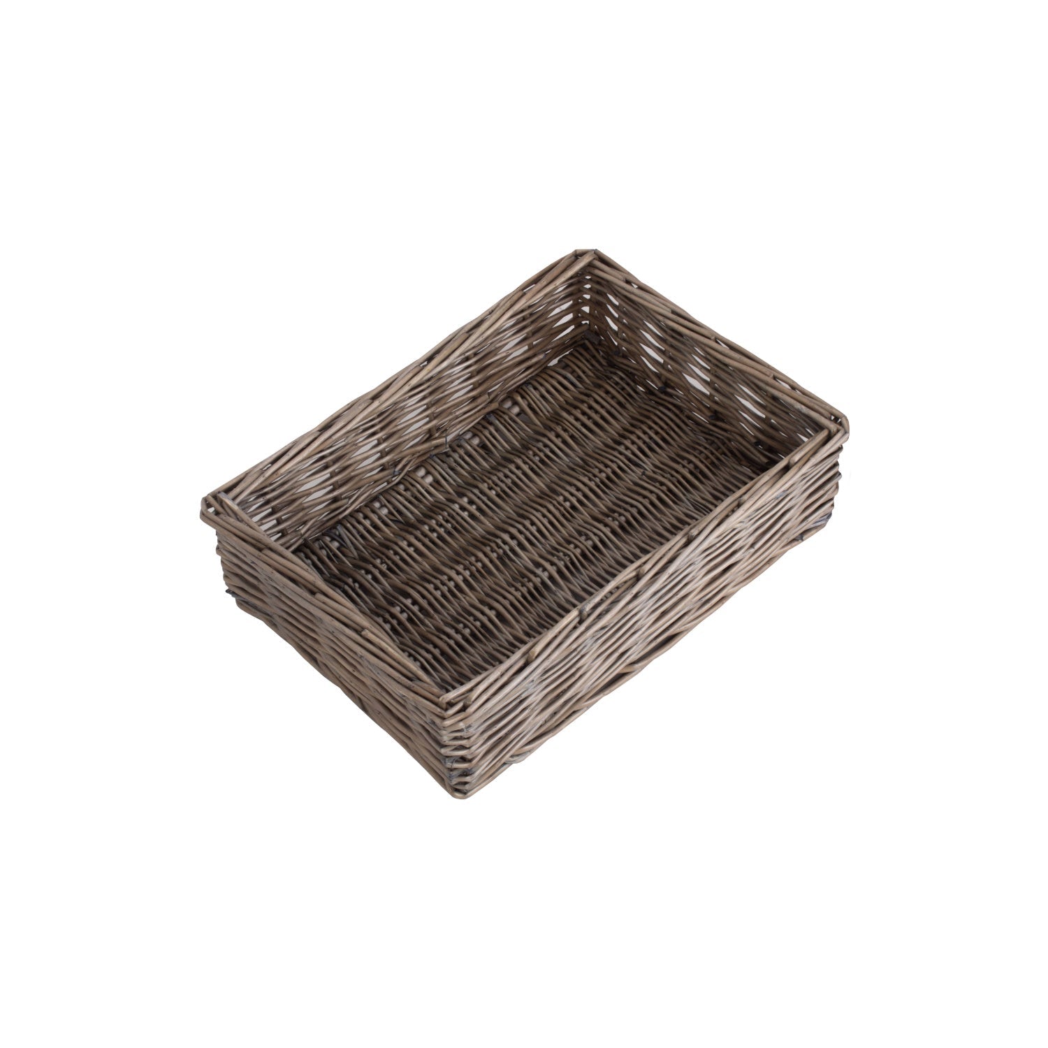 Medium Antique Wash Straight-Sided Tray Basket - REGN