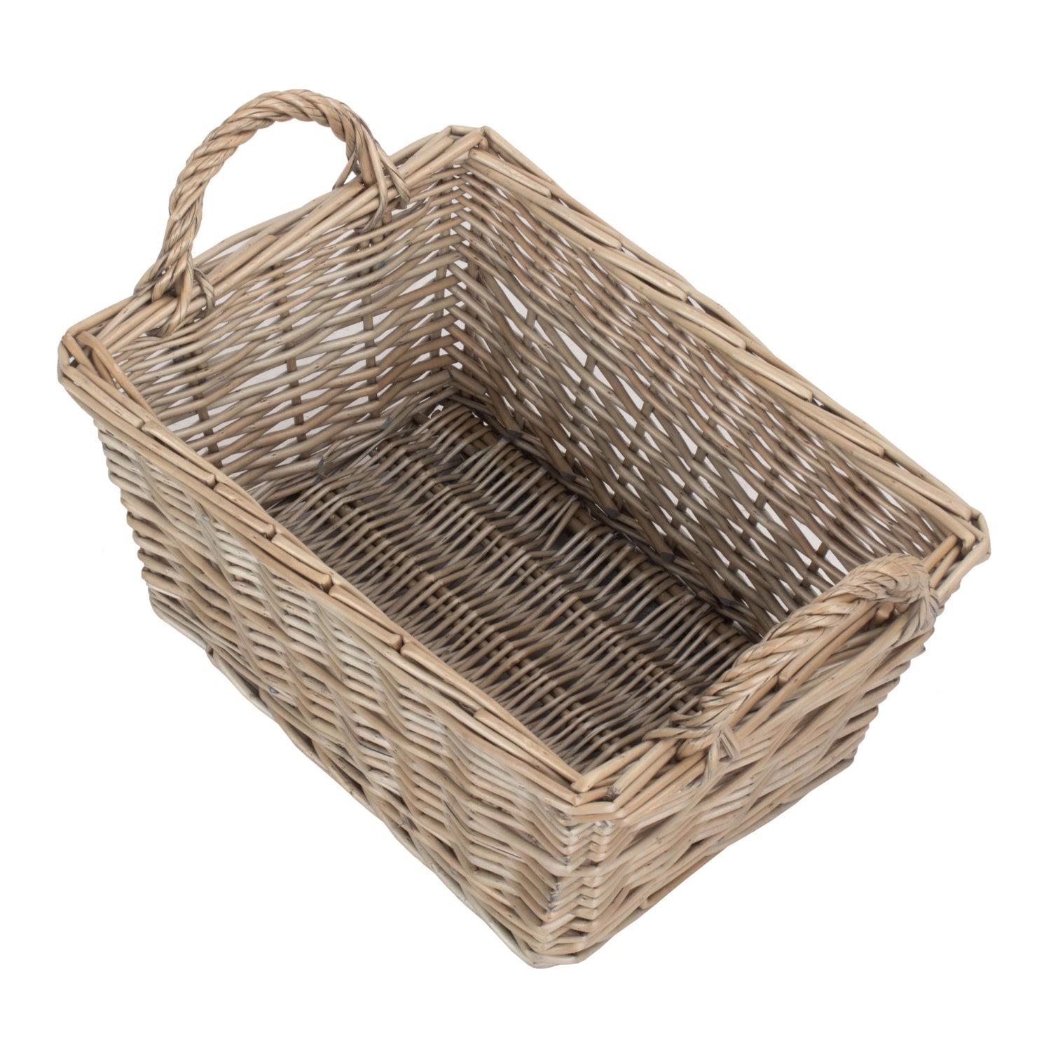 Medium Antique Wash Willow Tapered Storage Basket - REGN