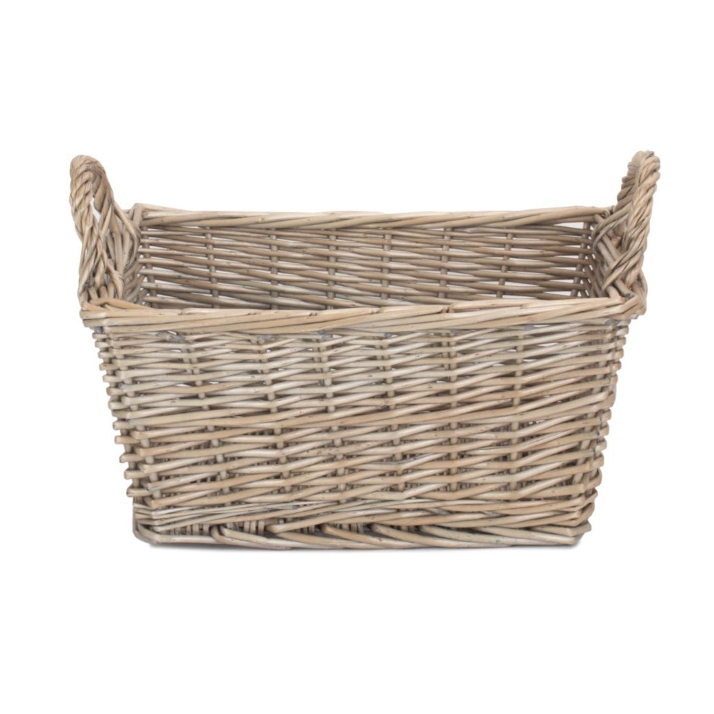 Medium Antique Wash Willow Tapered Storage Basket - REGN