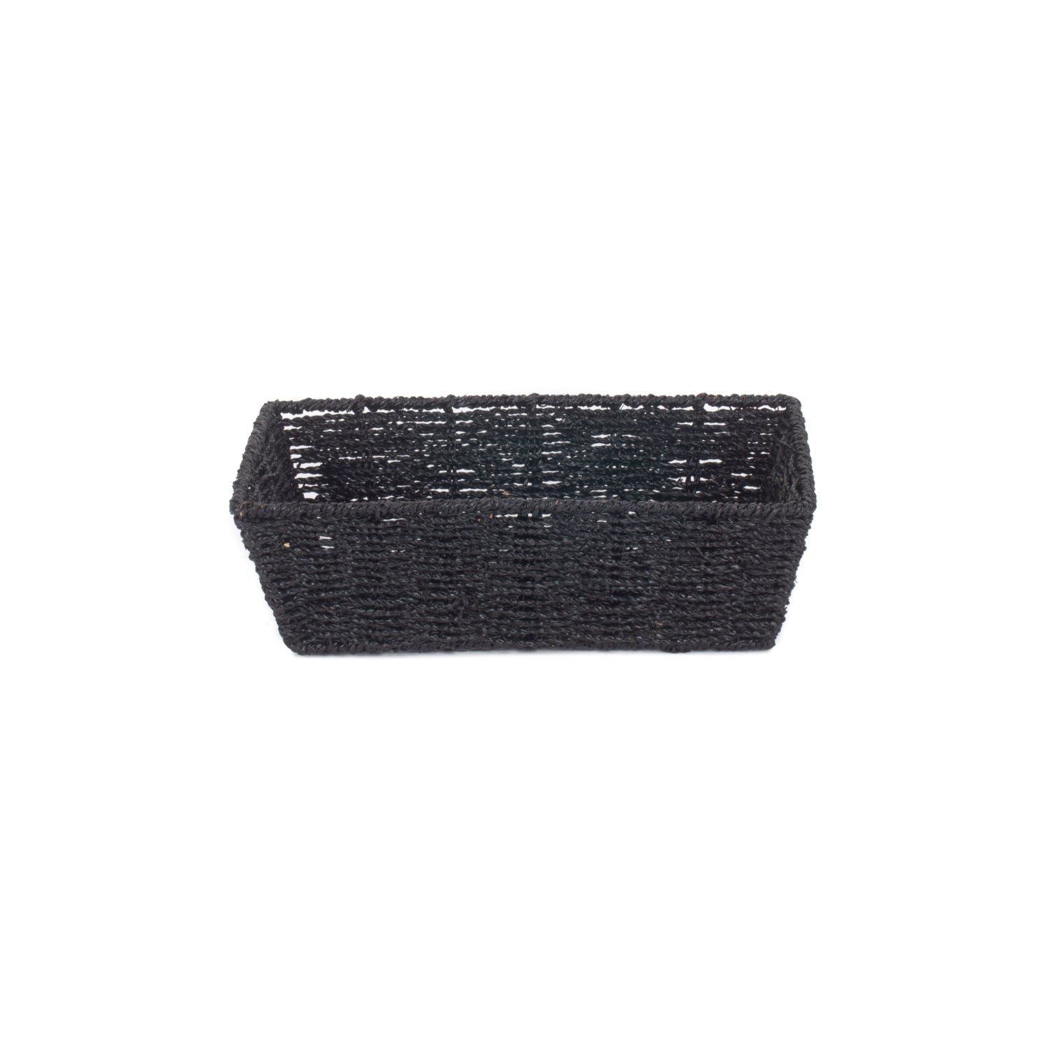 Medium Black Paper Rope Tray Basket - REGN