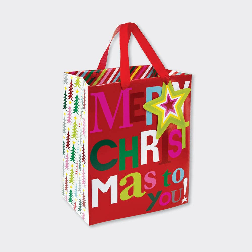 Medium Christmas Gift Bag – Merry Christmas Design - REGN