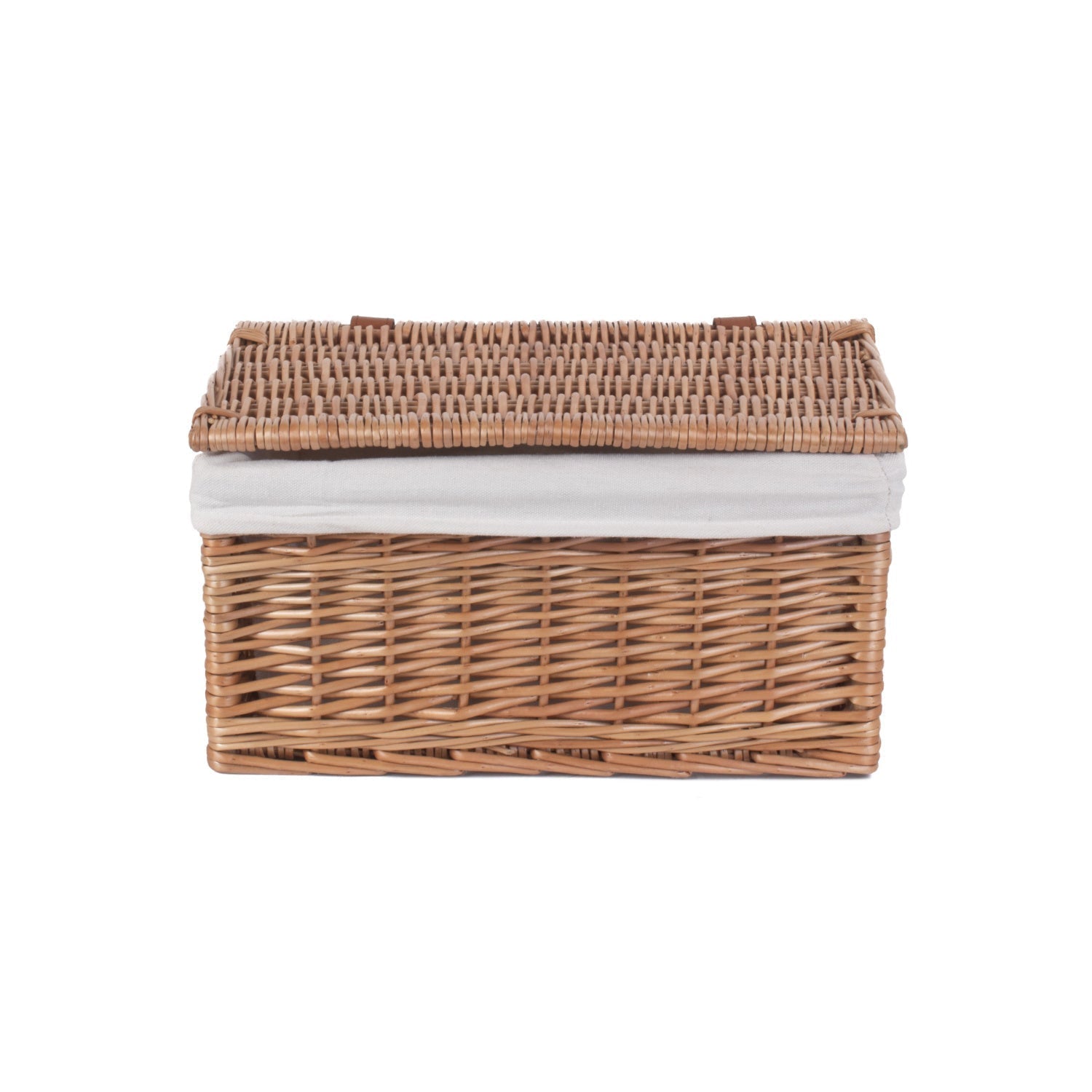 Medium Double Steamed Willow Storage Hamper with White Lining - REGN