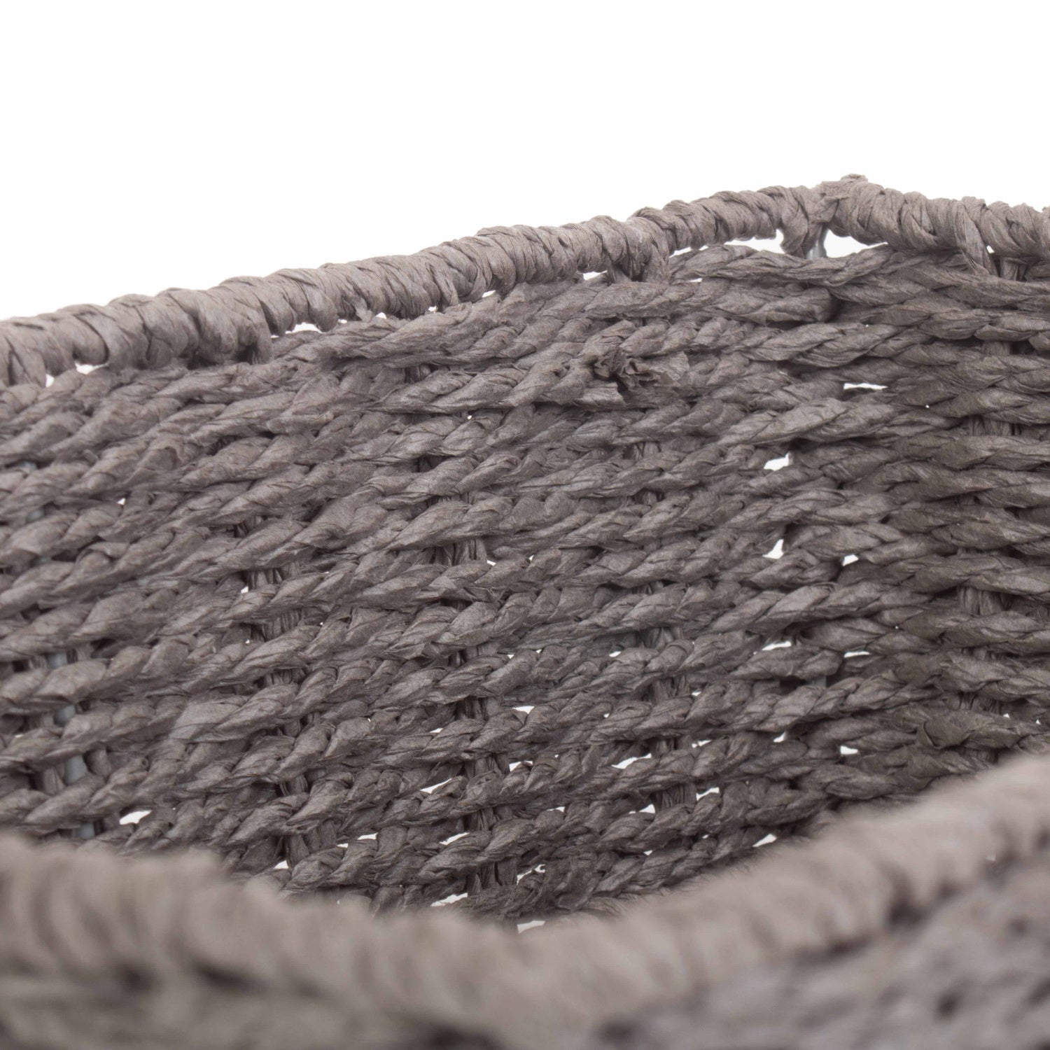 Medium Grey Paper Rope Tray Basket - REGN
