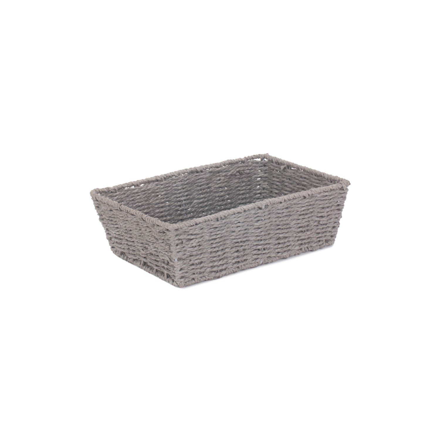 Medium Grey Paper Rope Tray Basket - REGN