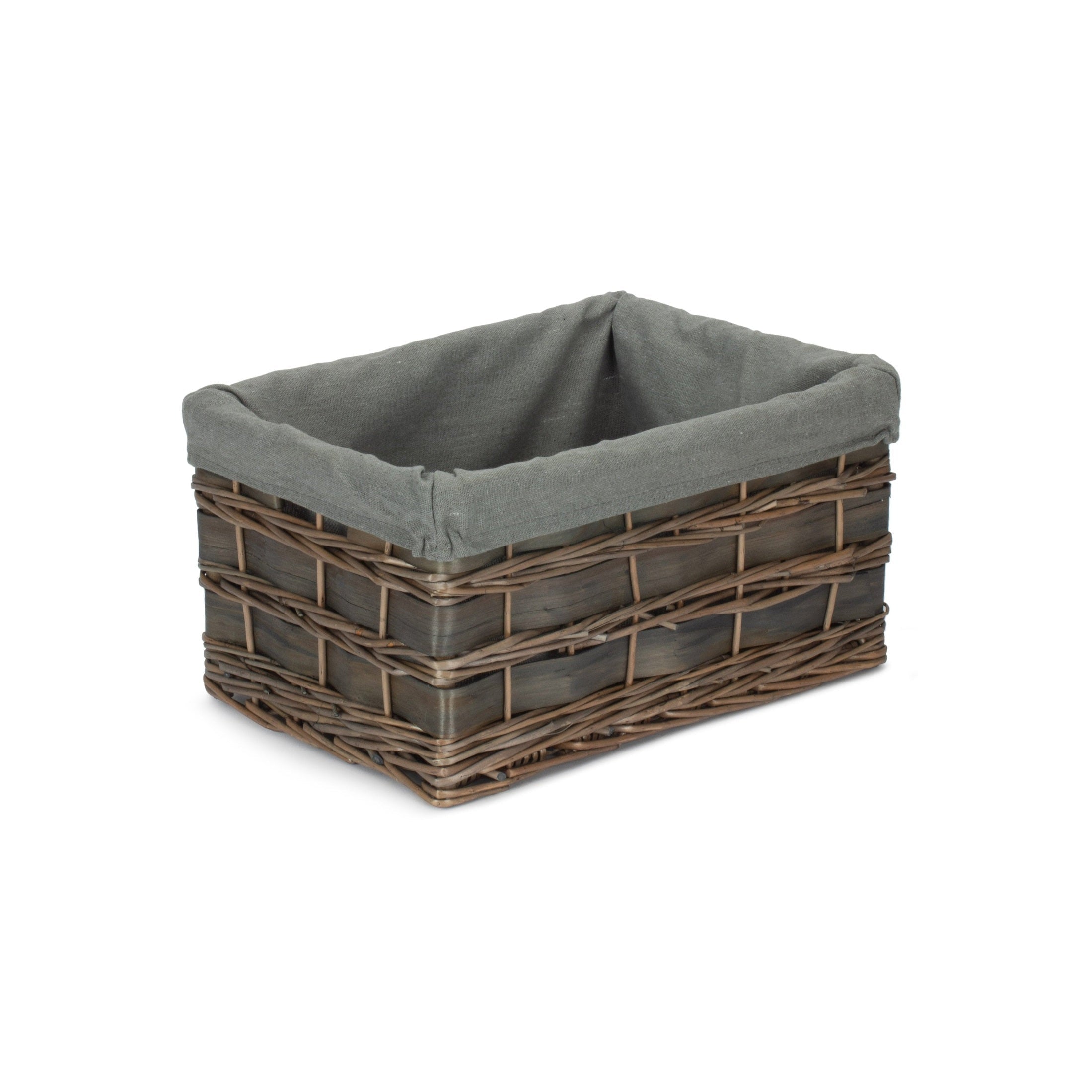 Medium Grey Scandi Storage Basket with Grey Sage Lining - REGN