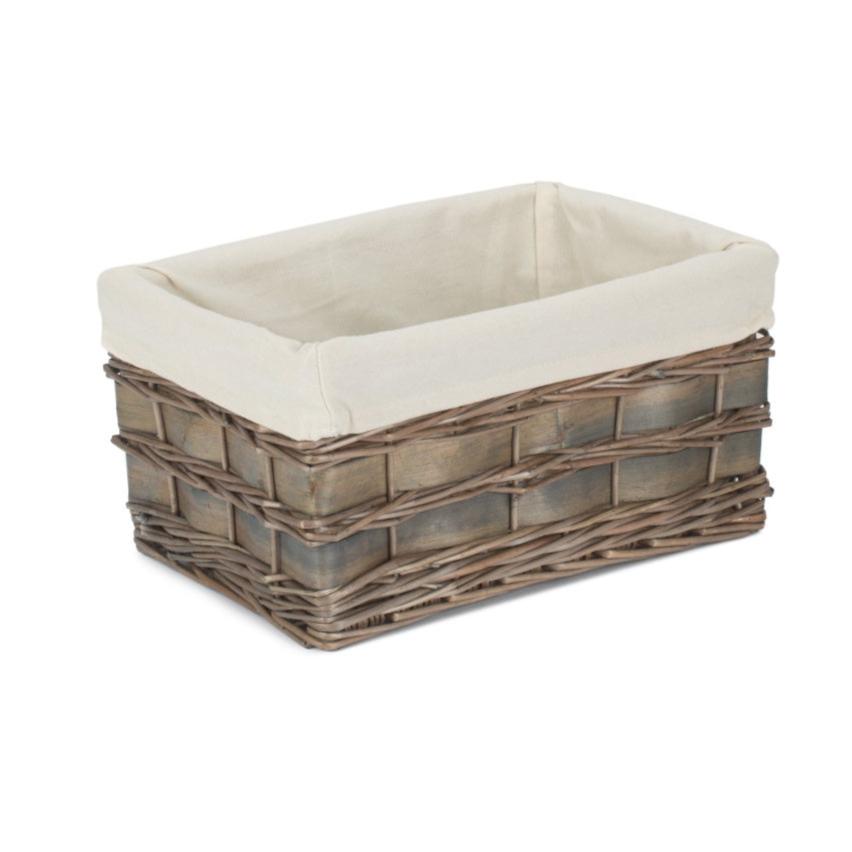 Medium Grey Scandi Storage Basket with White Lining - REGN