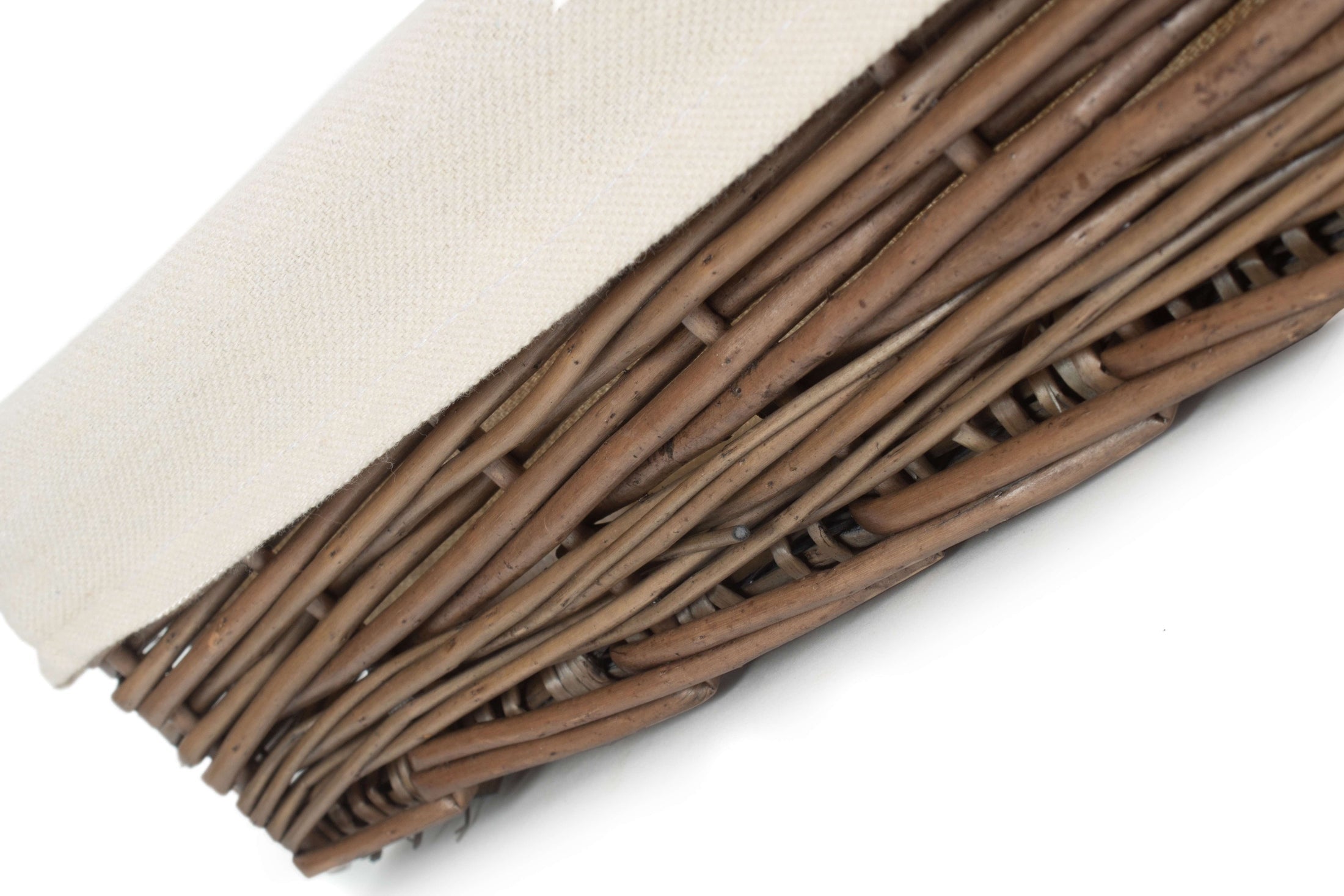 Medium Lined Antique Wash Straight Sided Tray Basket - REGN