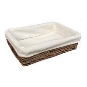 Medium Lined Antique Wash Straight Sided Tray Basket - REGN