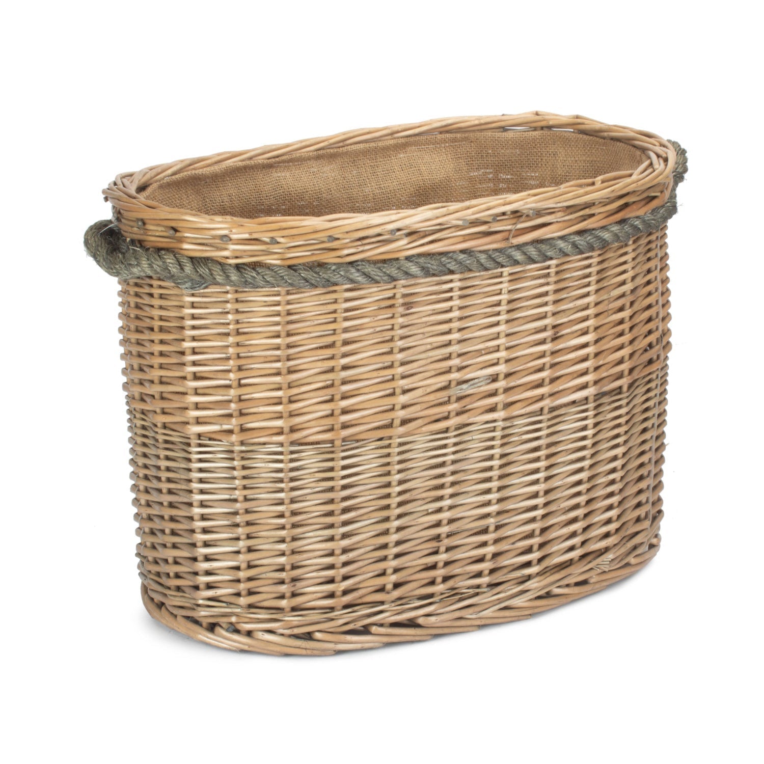 Medium Oval Rope Handled Log Basket - REGN