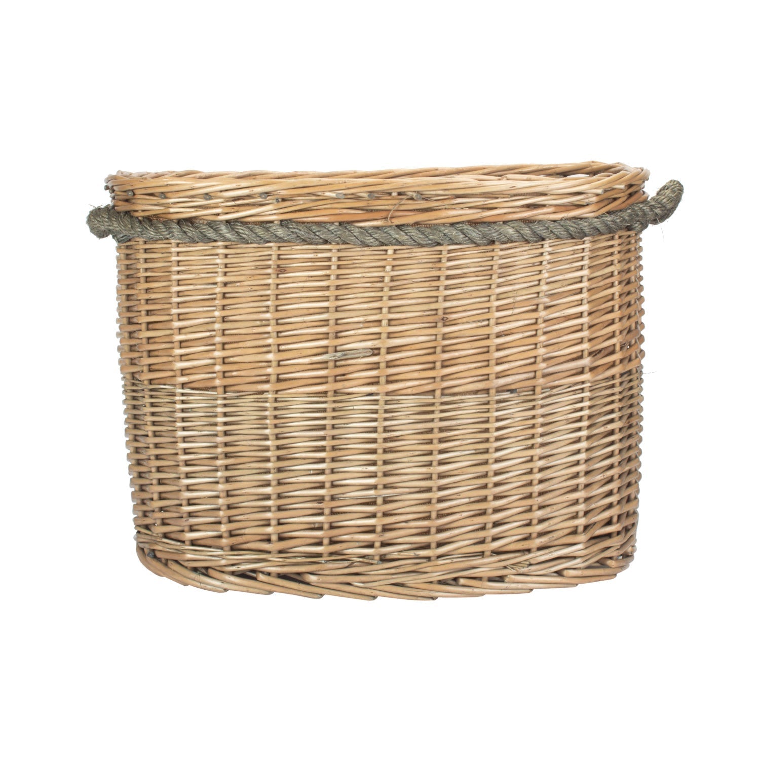 Medium Oval Rope Handled Log Basket - REGN