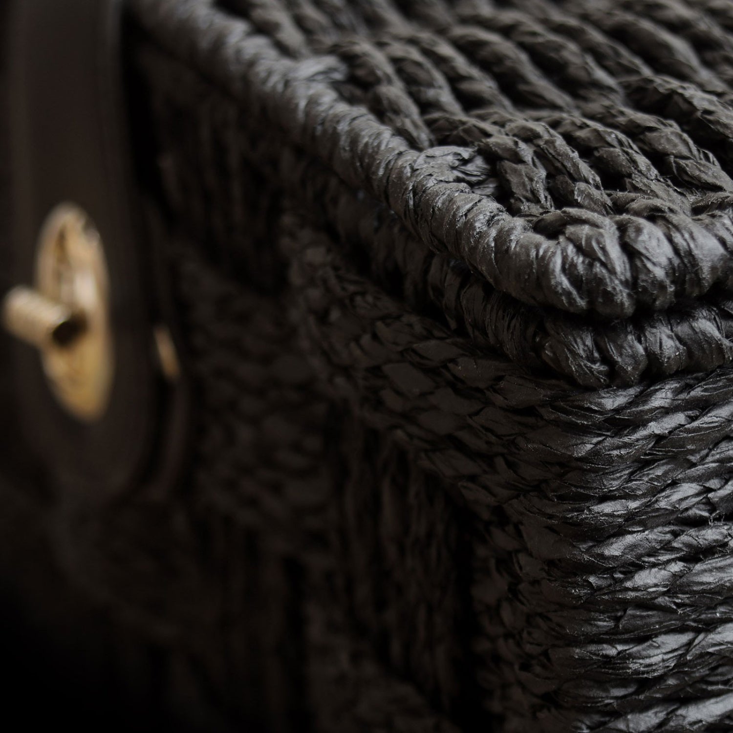 Medium Paper Rope Hamper - Black - REGN