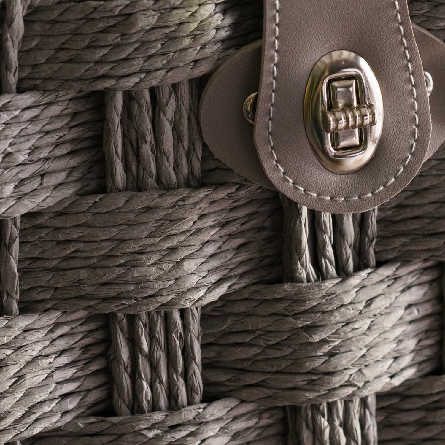 Medium Paper Rope Hamper - Grey - REGN