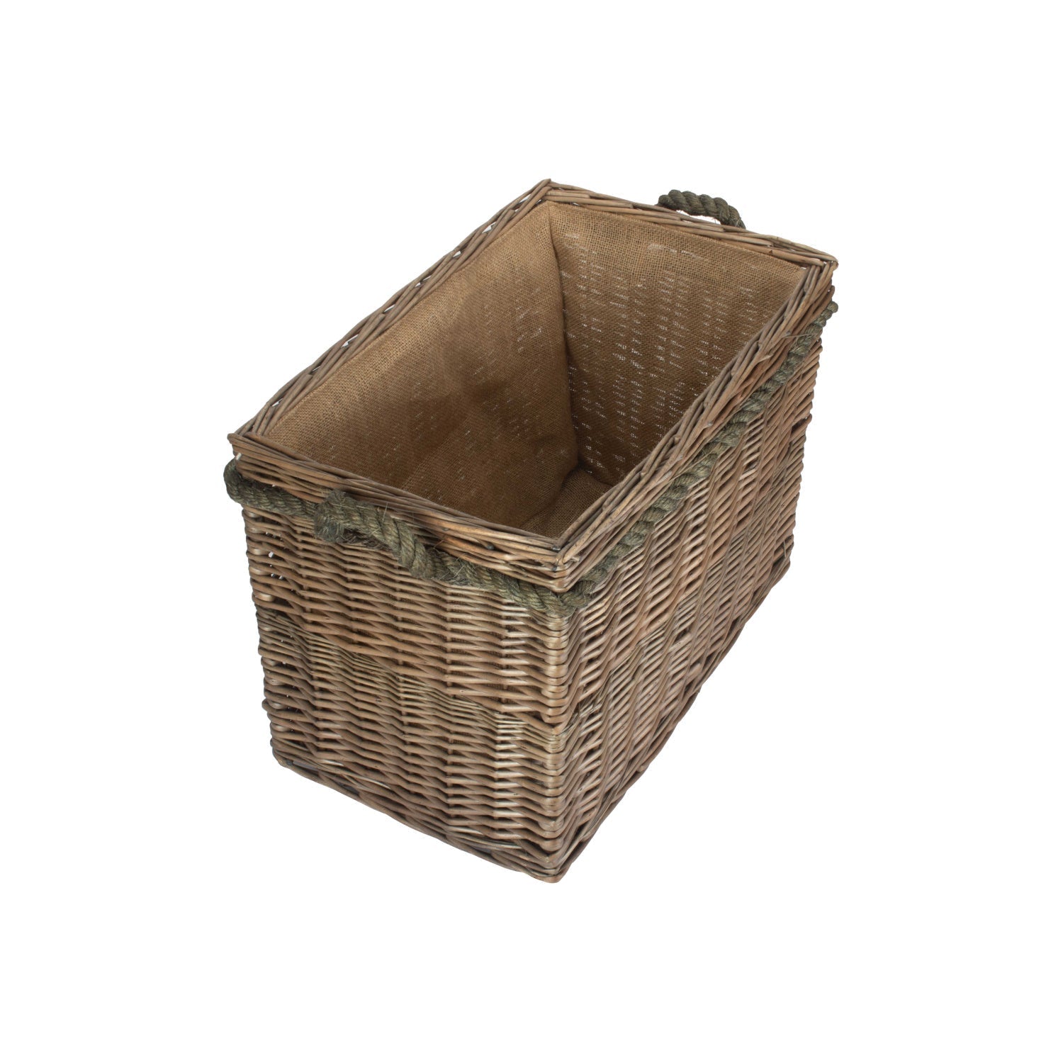 Medium Rectangular Rope Handled Log Basket - REGN