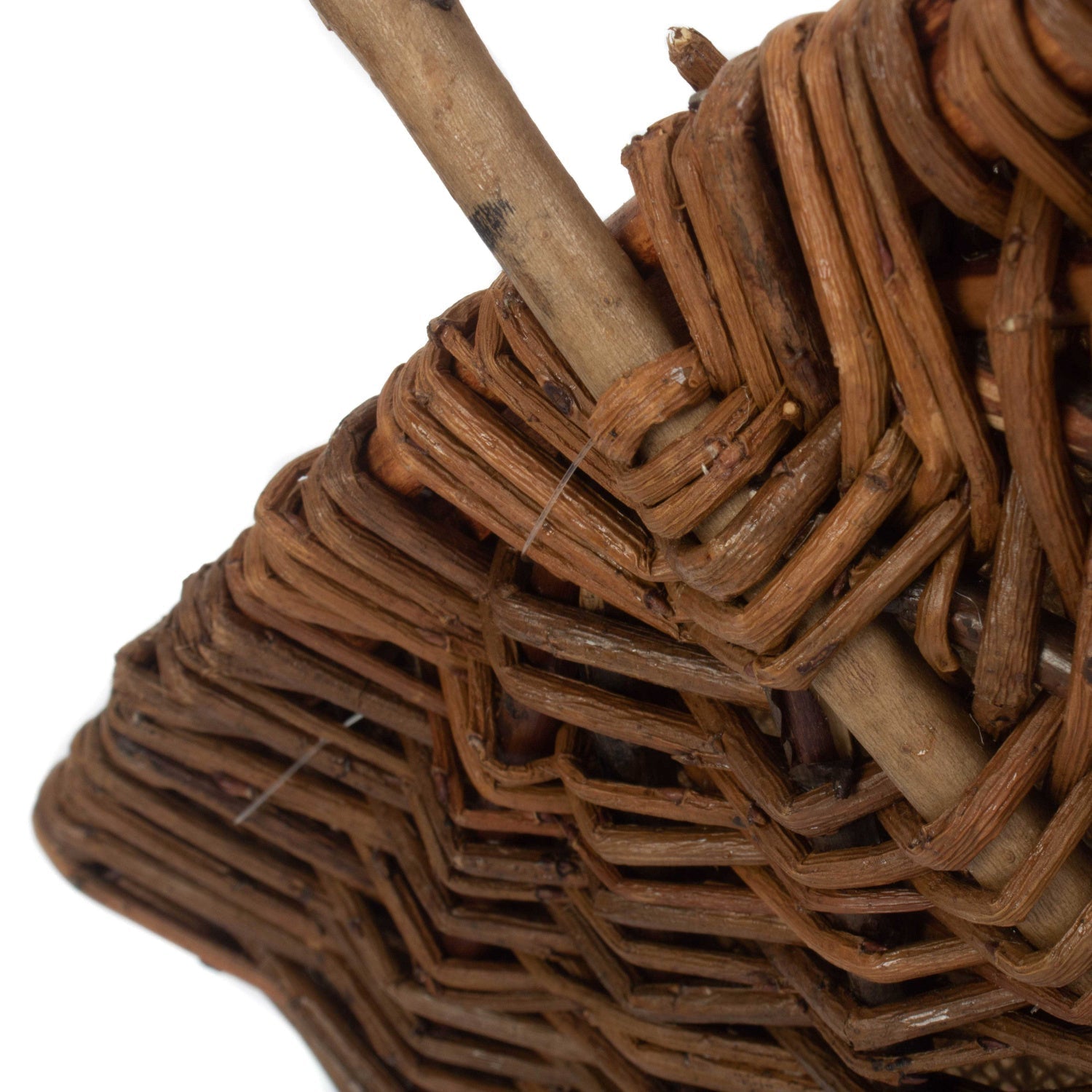 Medium Rectangular Unpeeled Willow Garden Trug With Hessian Lining - REGN