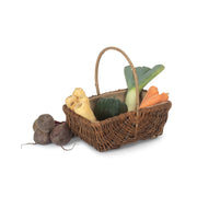 Medium Rectangular Unpeeled Willow Garden Trug With Hessian Lining - REGN