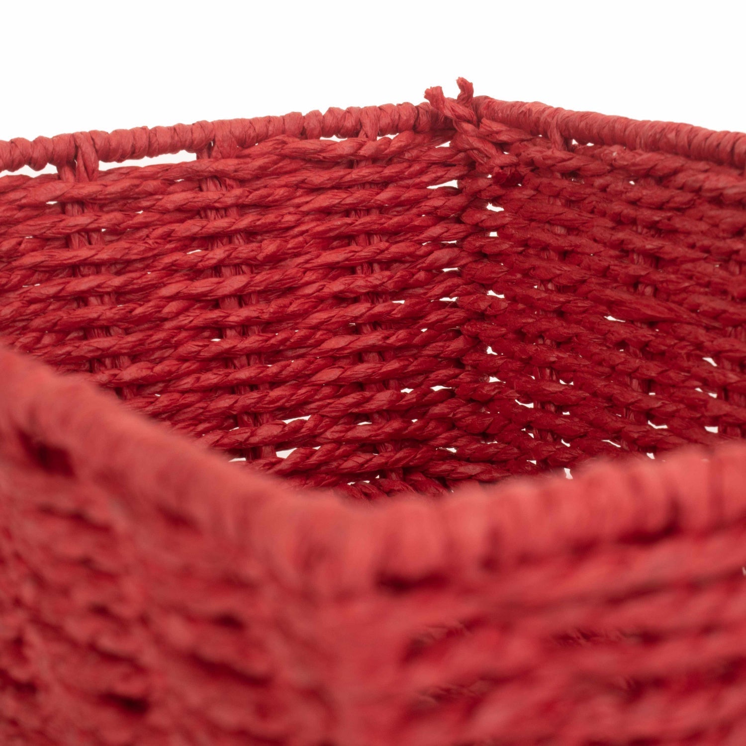 Medium Red Paper Rope Tray Basket - REGN