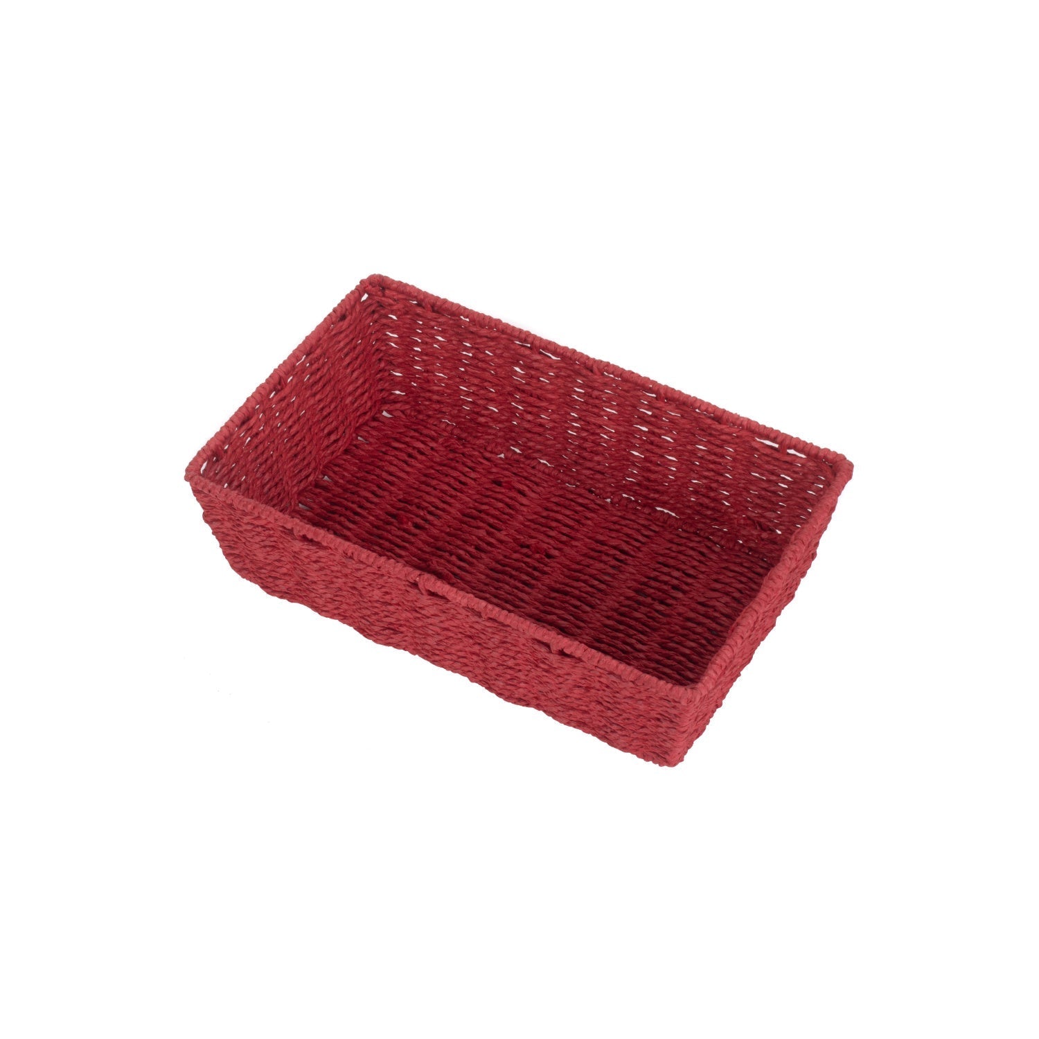 Medium Red Paper Rope Tray Basket - REGN