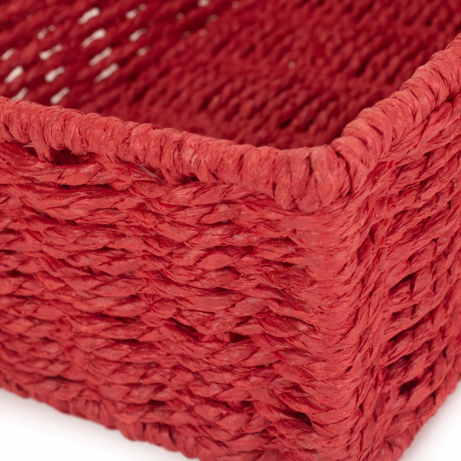 Medium Red Paper Rope Tray Basket - REGN