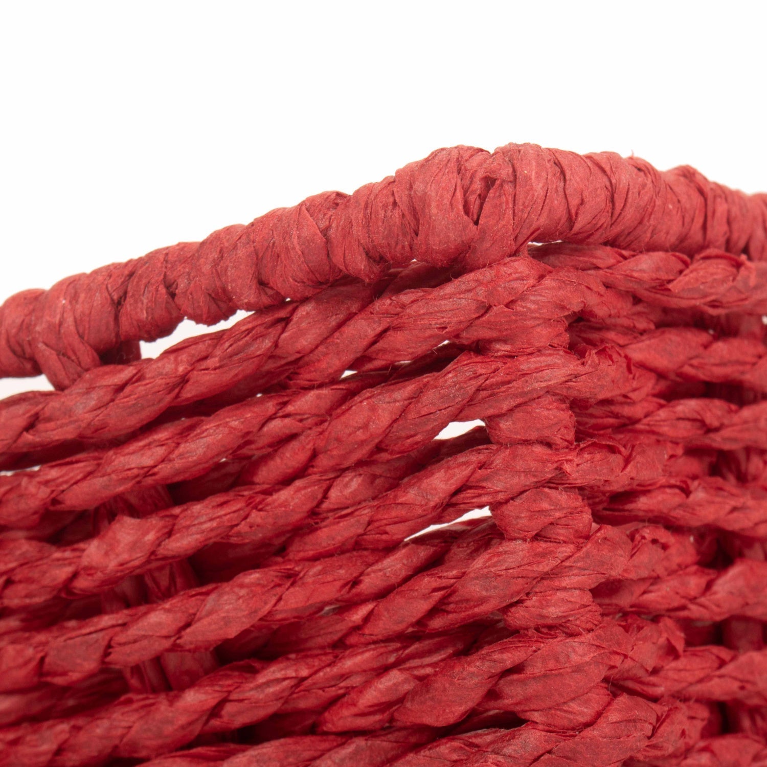 Medium Red Paper Rope Tray Basket - REGN