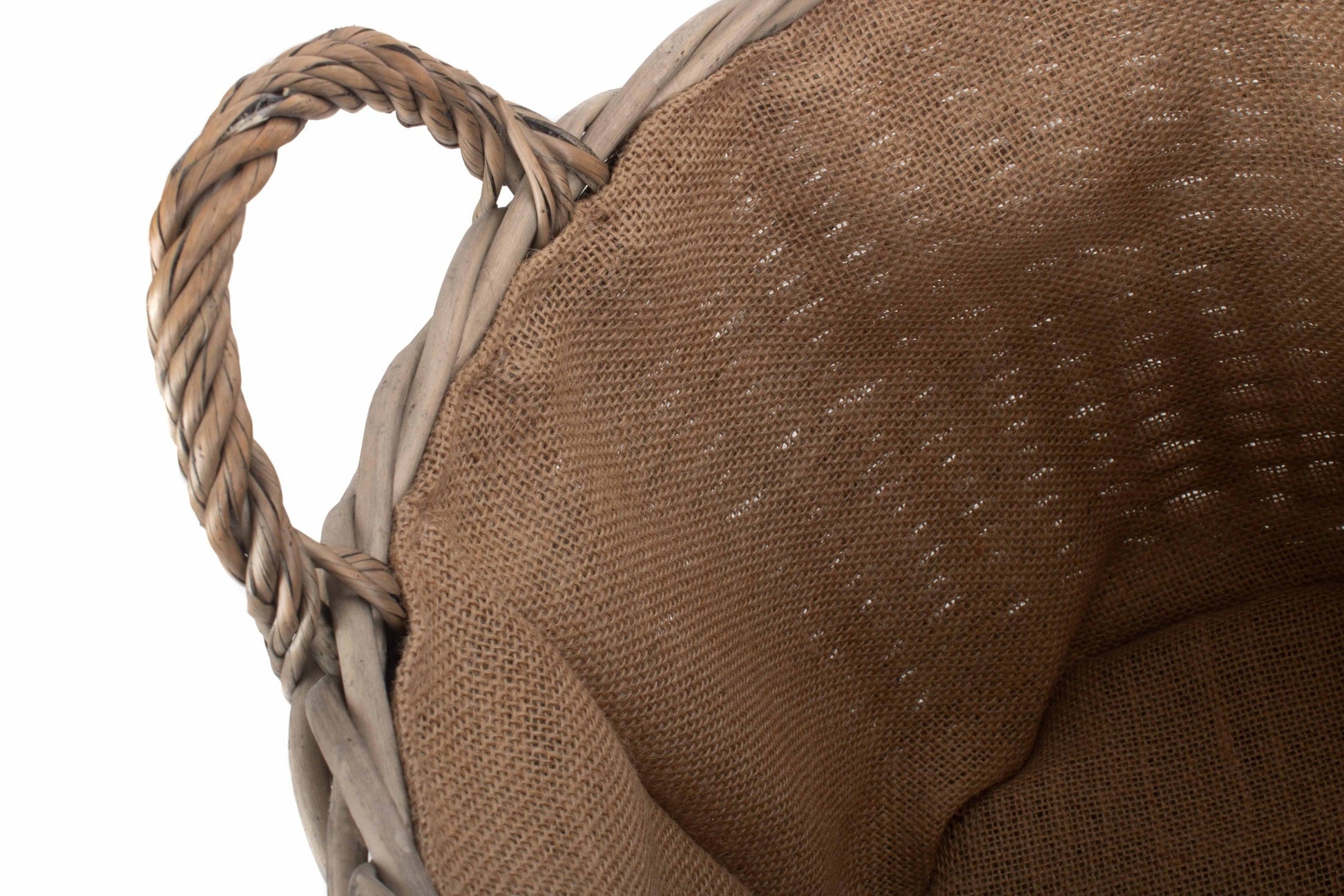 Medium Round Straight-Sided Wicker Log Storage Basket - REGN