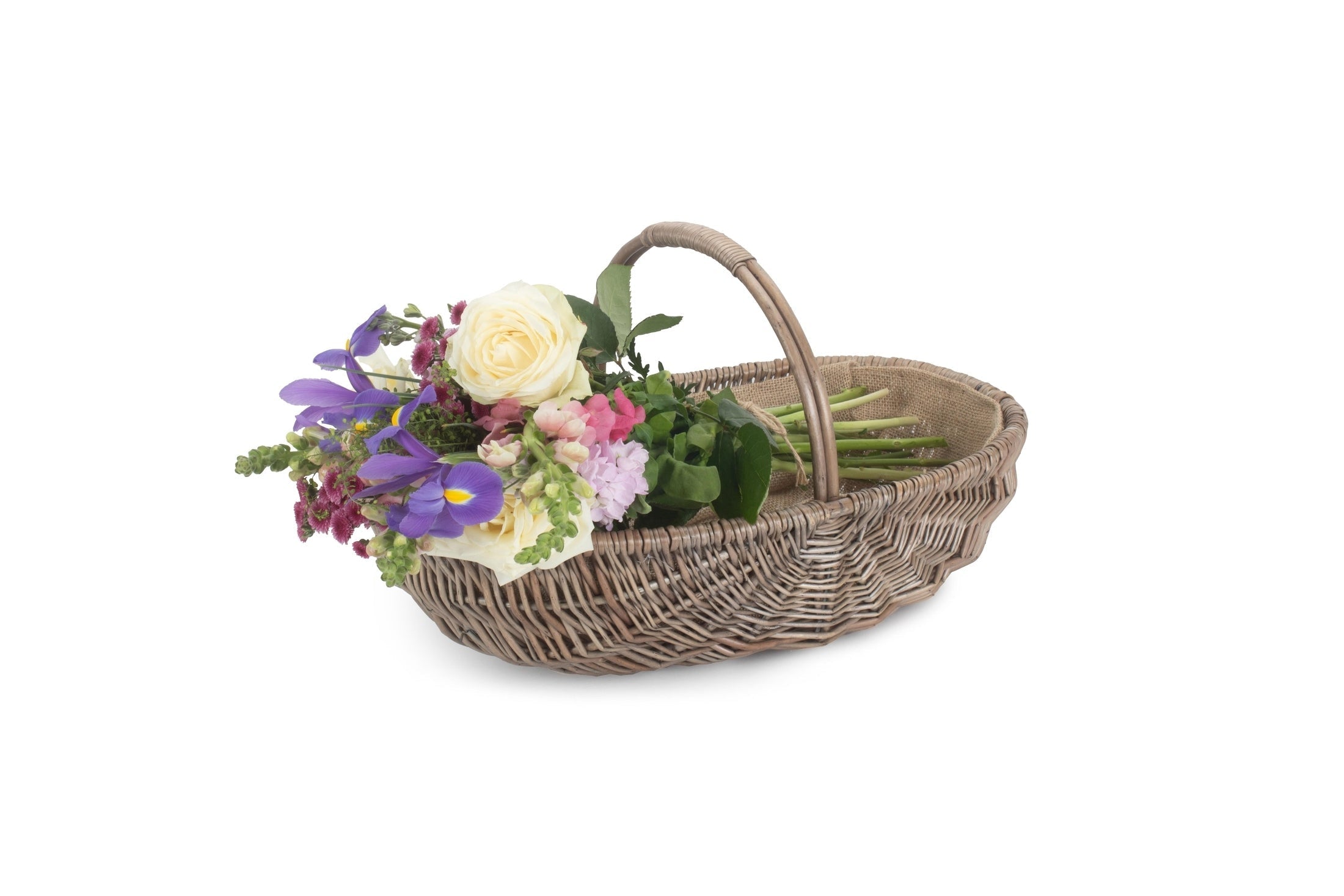 Medium Shallow Antique Wash Lined Trug - REGN