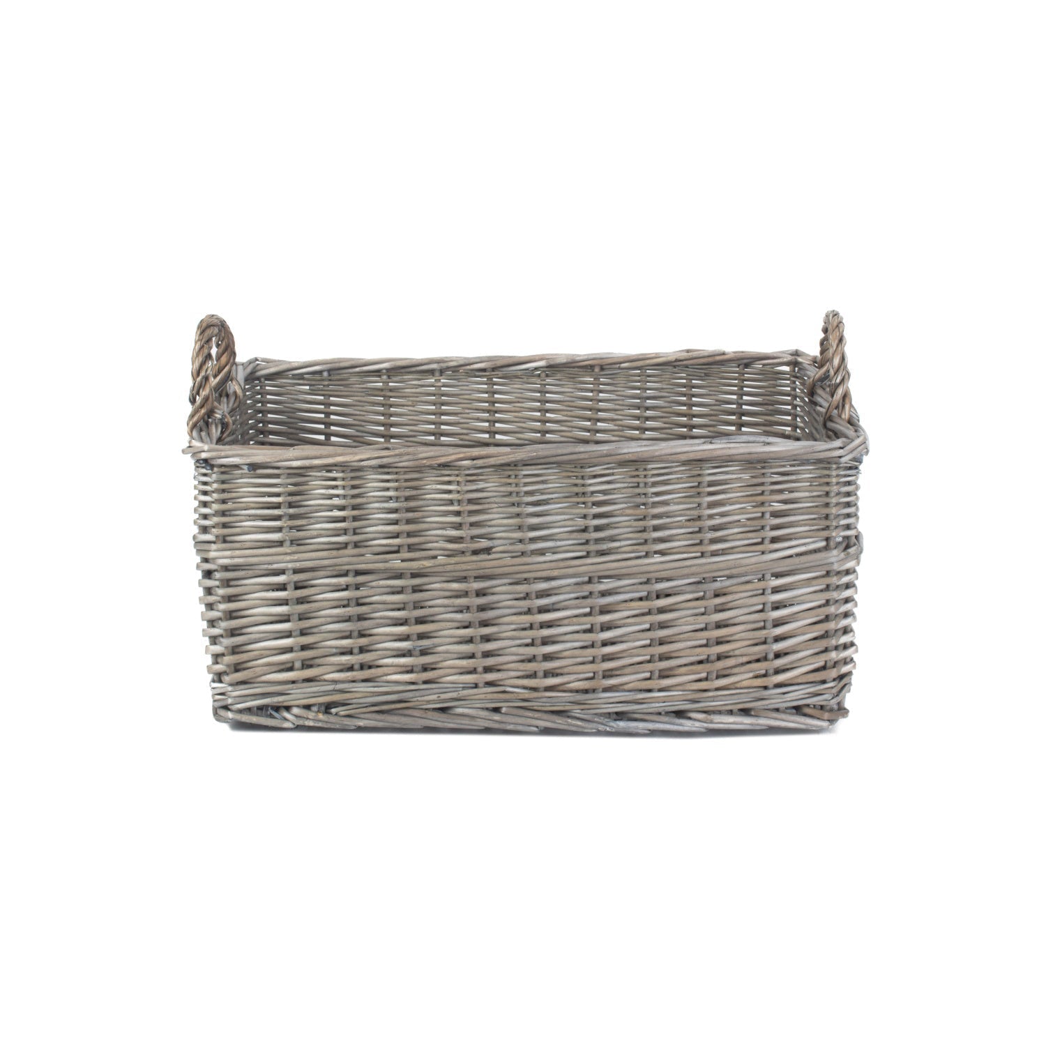Medium Shallow Antique Wash Storage Basket - REGN