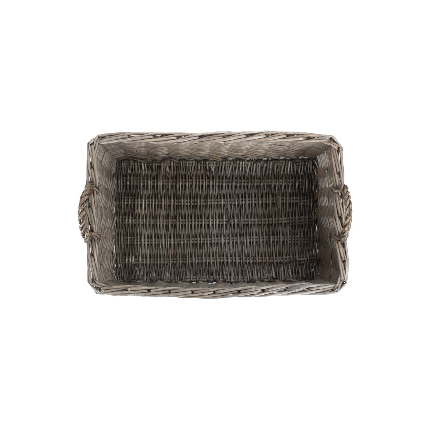Medium Shallow Antique Wash Storage Basket - REGN