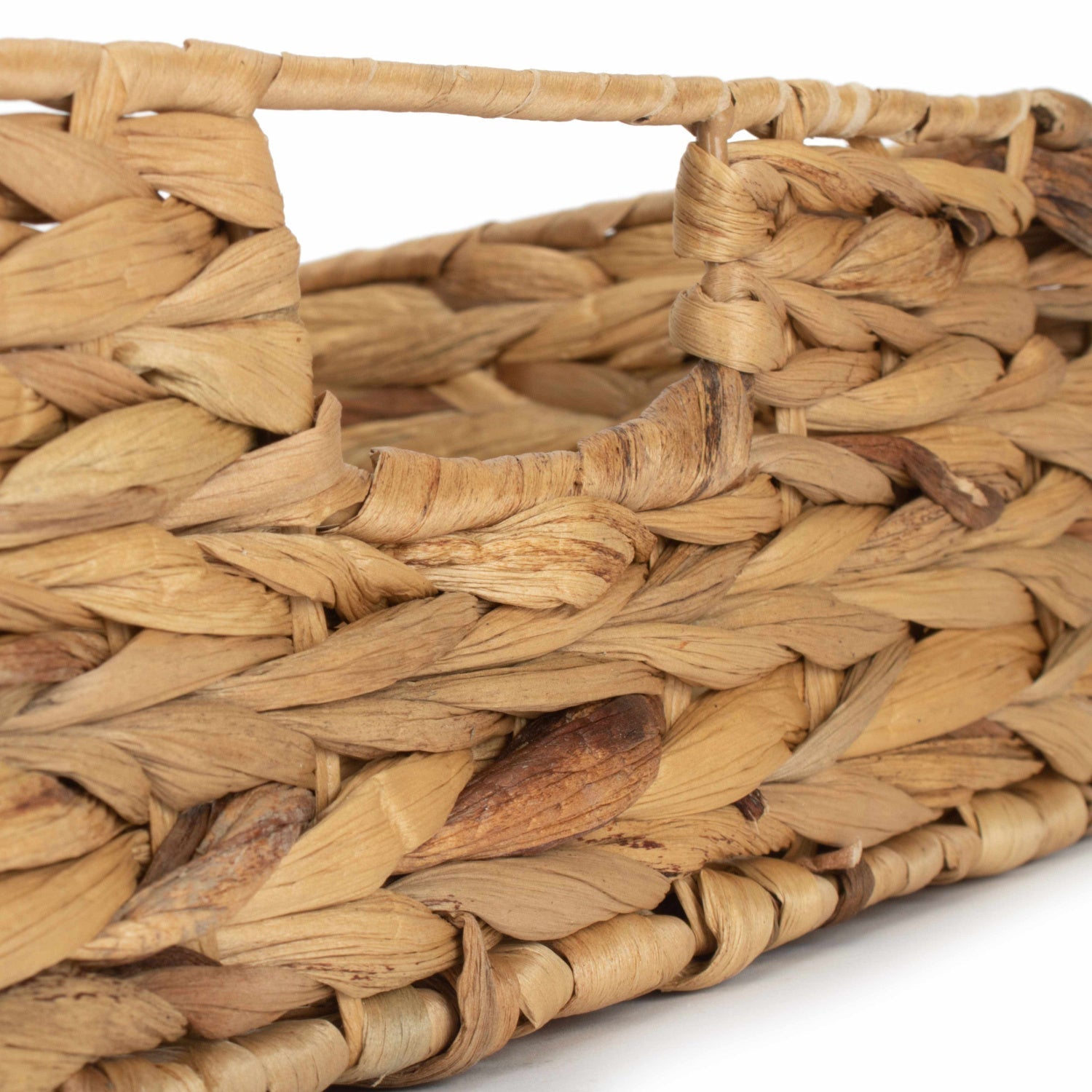 Medium Shallow Rectangular Water Hyacinth Storage Tray Basket - REGN