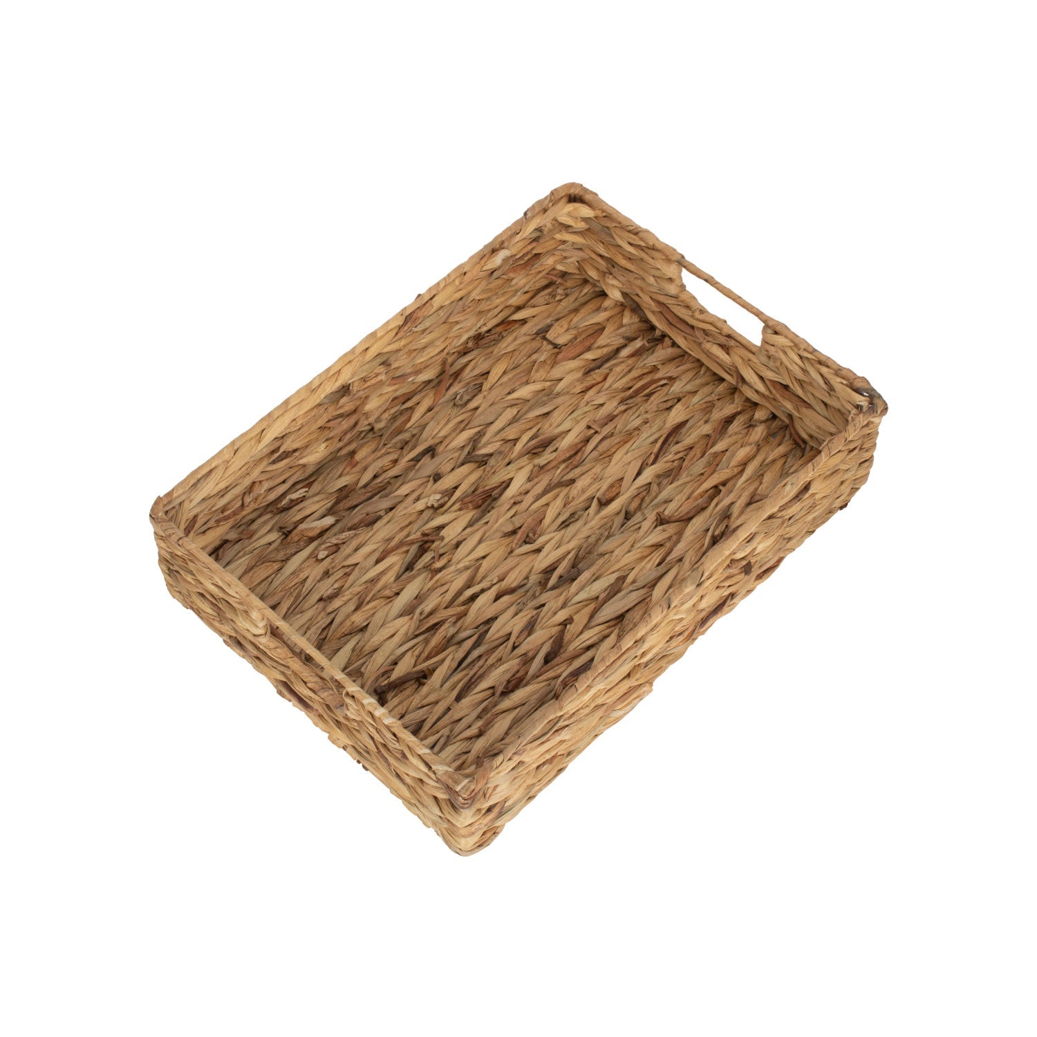 Medium Shallow Rectangular Water Hyacinth Storage Tray Basket - REGN