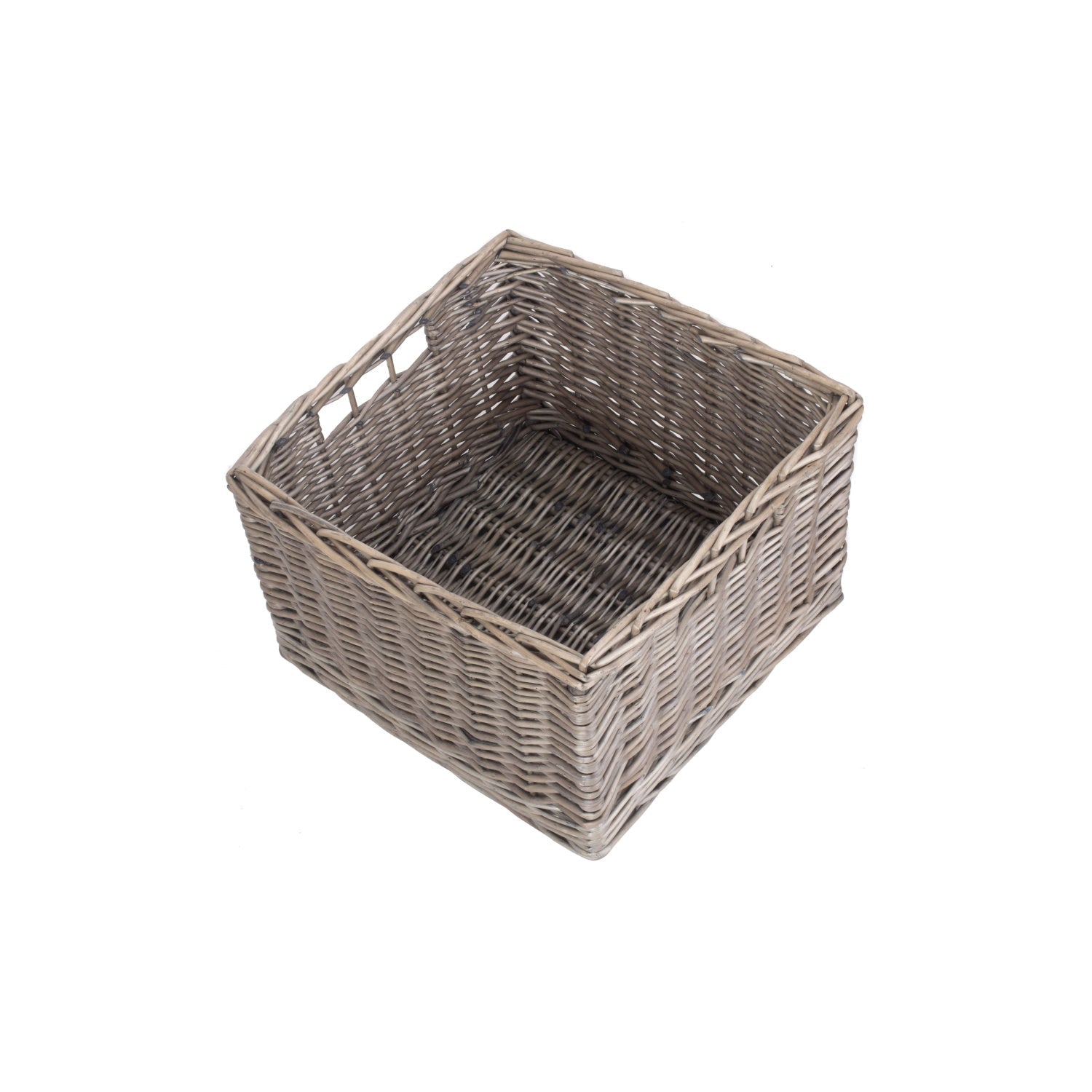 Medium Square Antique Wash Willow Storage Basket - REGN