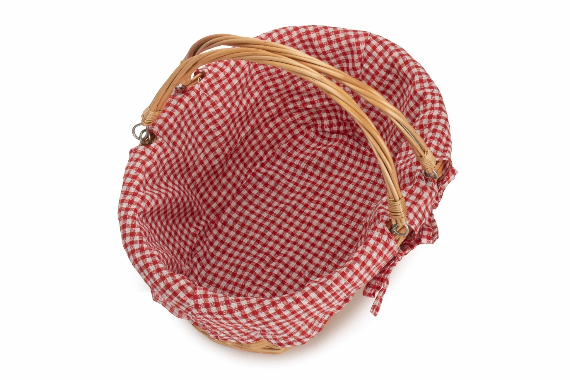 Medium Swing Handle Shopper With Red & White Checked Lining - REGN