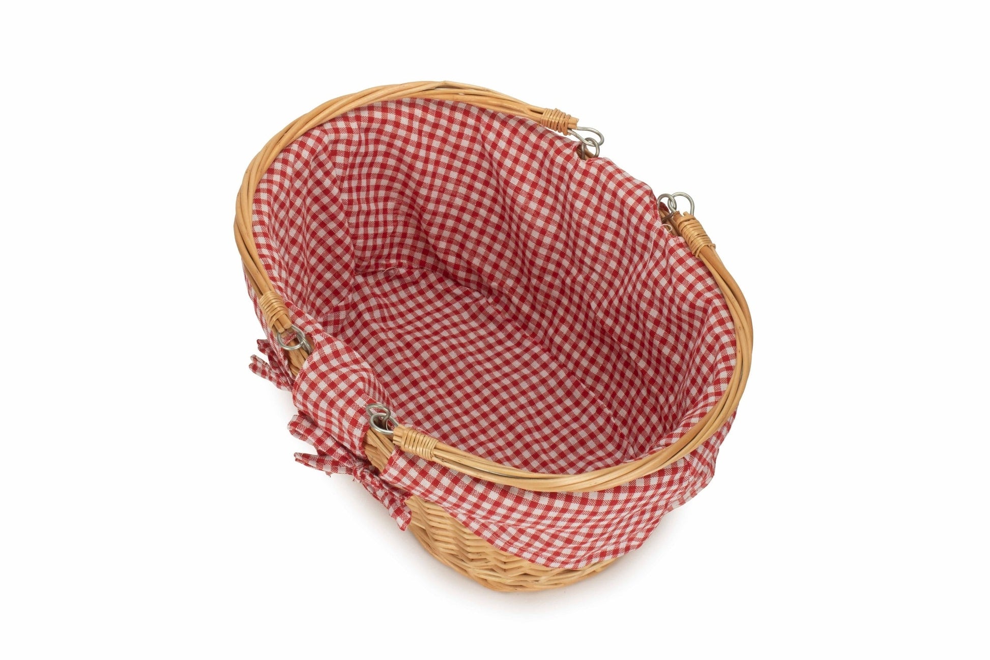 Medium Swing Handle Shopper With Red & White Checked Lining - REGN