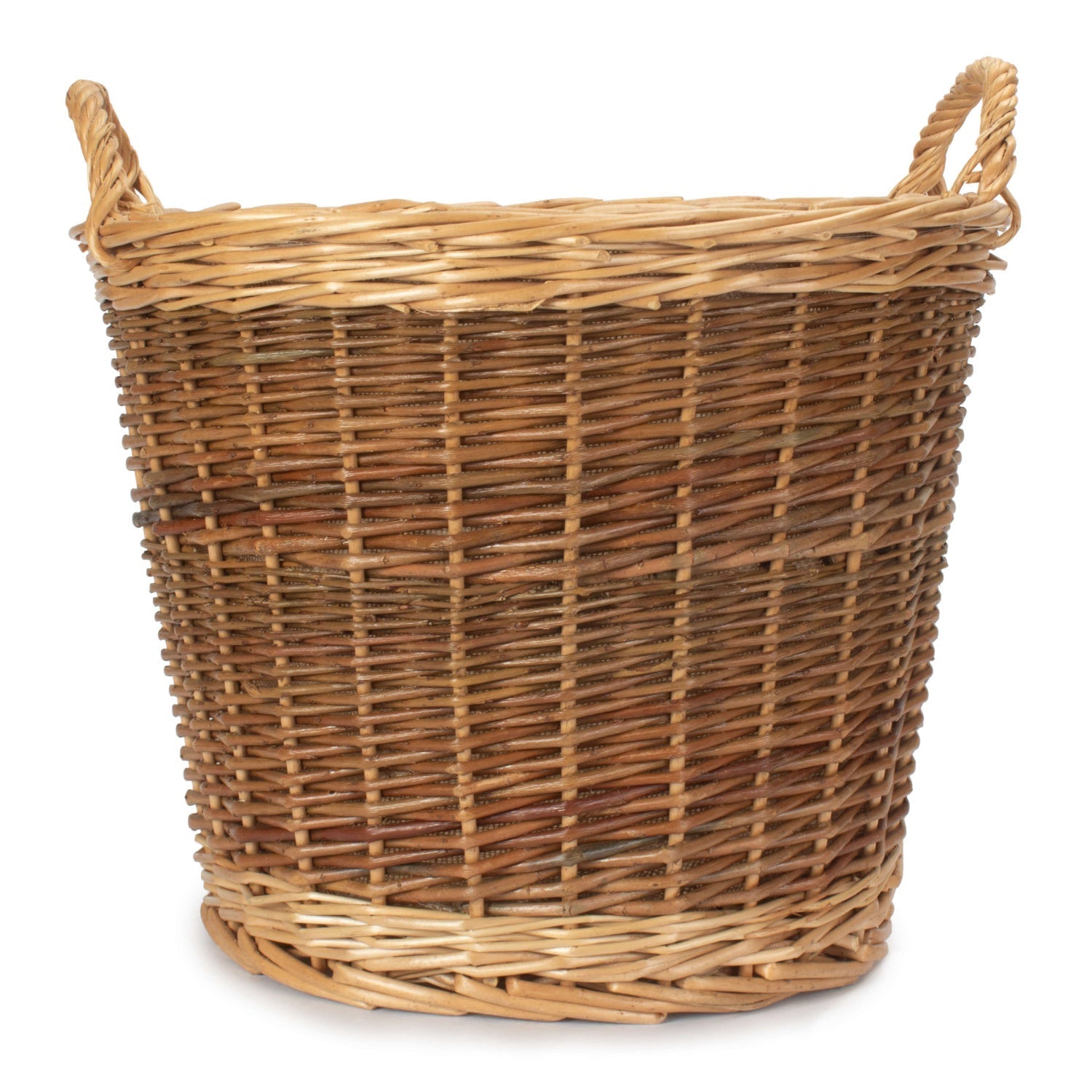 Medium Unpeeled Log Basket With Lining - REGN