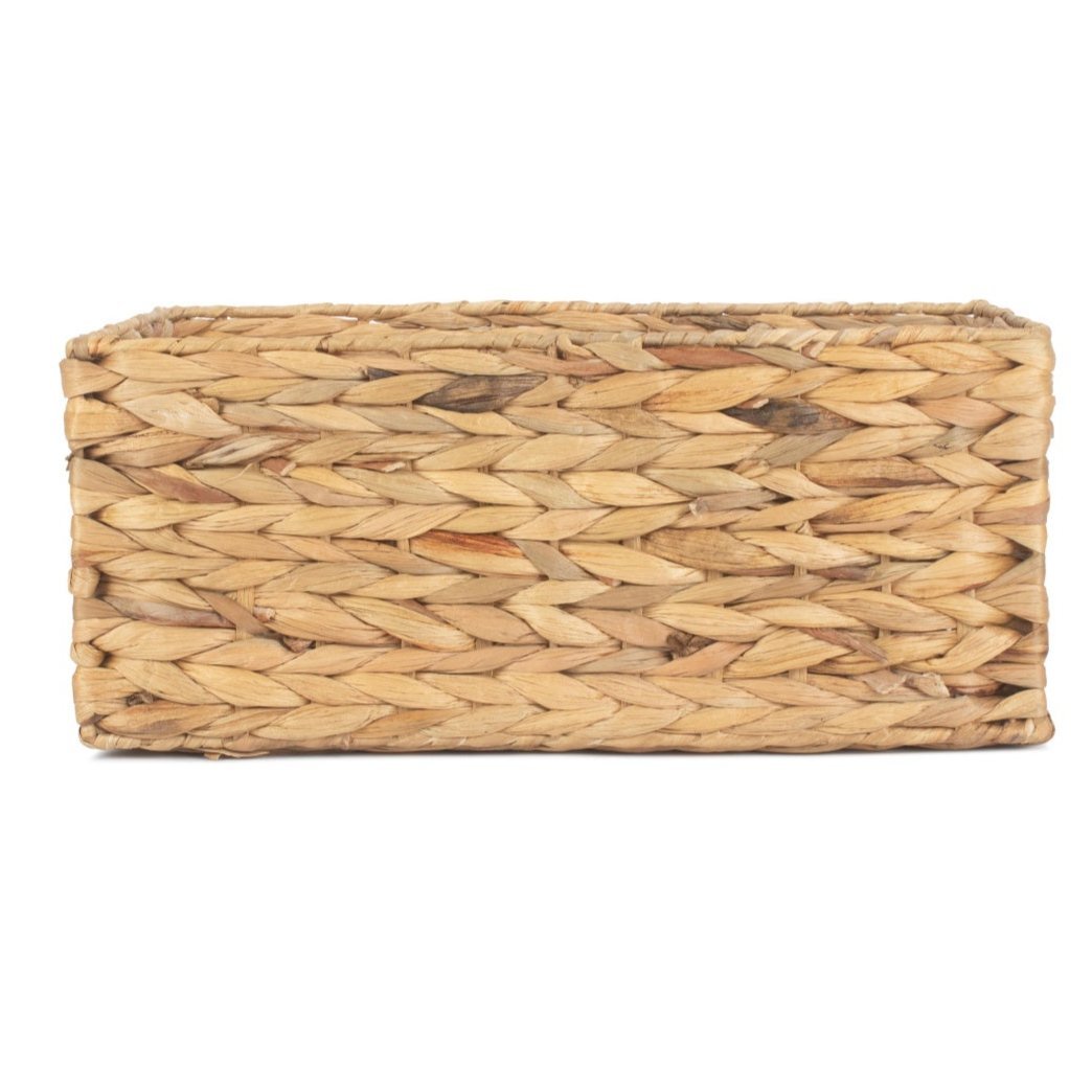 Medium Water Hyacinth Storage Basket with Heart Cut-Out Handles - REGN