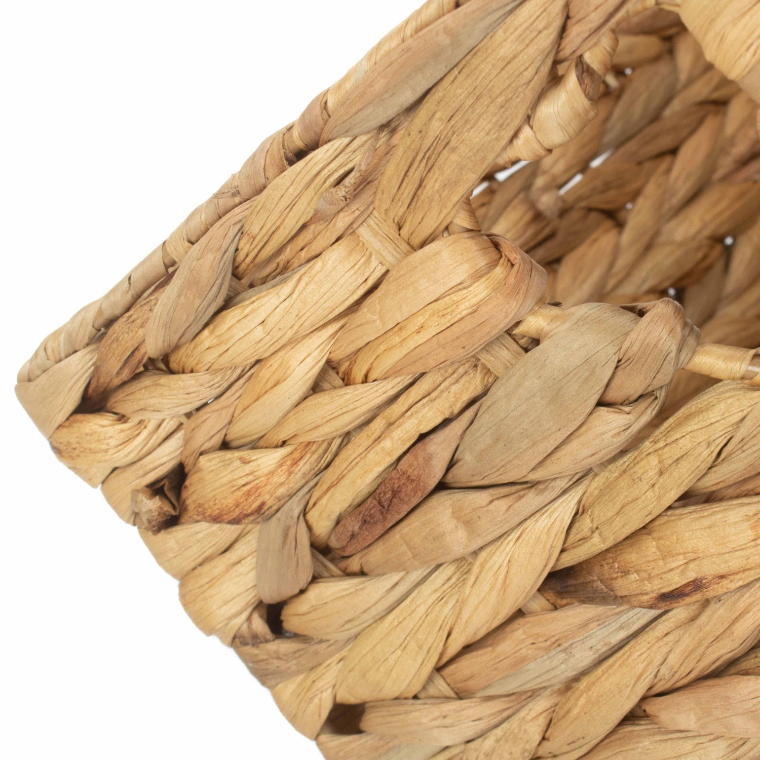 Medium Water Hyacinth Storage Basket with Heart Cut-Out Handles - REGN