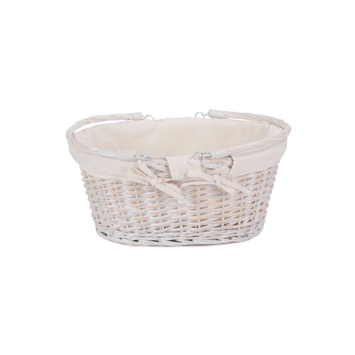 Medium White Swing Handle Shopper - White Lining - REGN