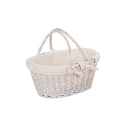 Medium White Swing Handle Shopper - White Lining - REGN