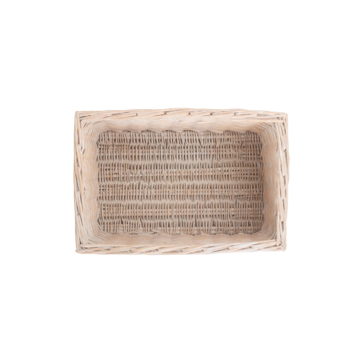Medium White Wash Willow Storage Basket - REGN