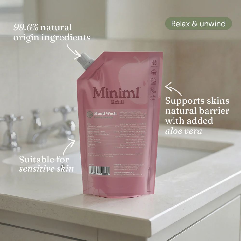 Miniml Cucumber + Aloe Vera Hand Soap 1L Refill | Fresh and Gentle Cleansing - REGN