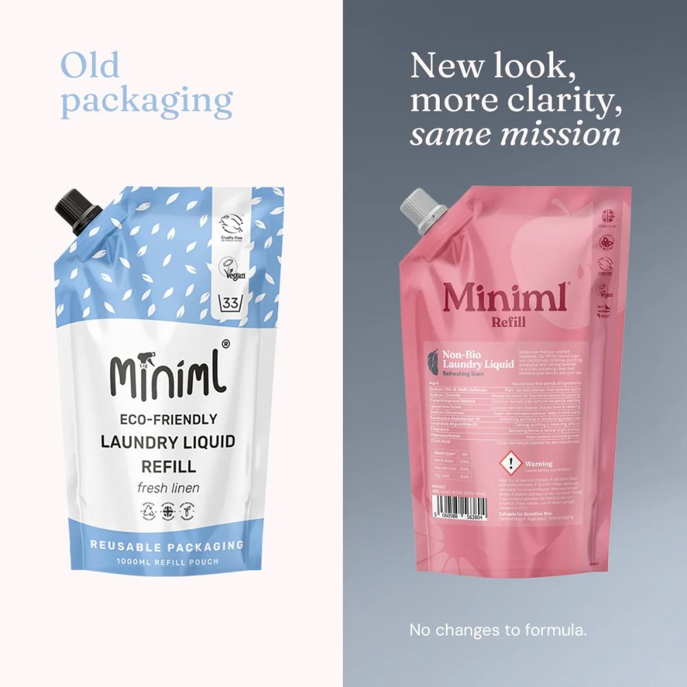 Miniml Laundry Liquid - Refreshing Linen 1L Refill | 30 Washes - REGN