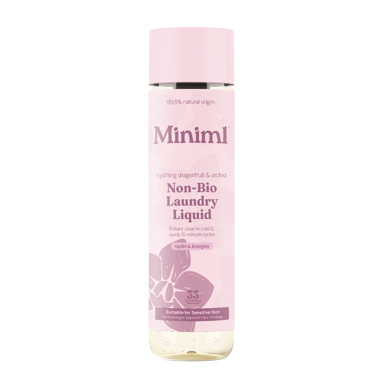 Miniml Non - Bio Laundry Liquid Pink Dragonfruit + Orchid 1L for Sensitive Skin - REGN