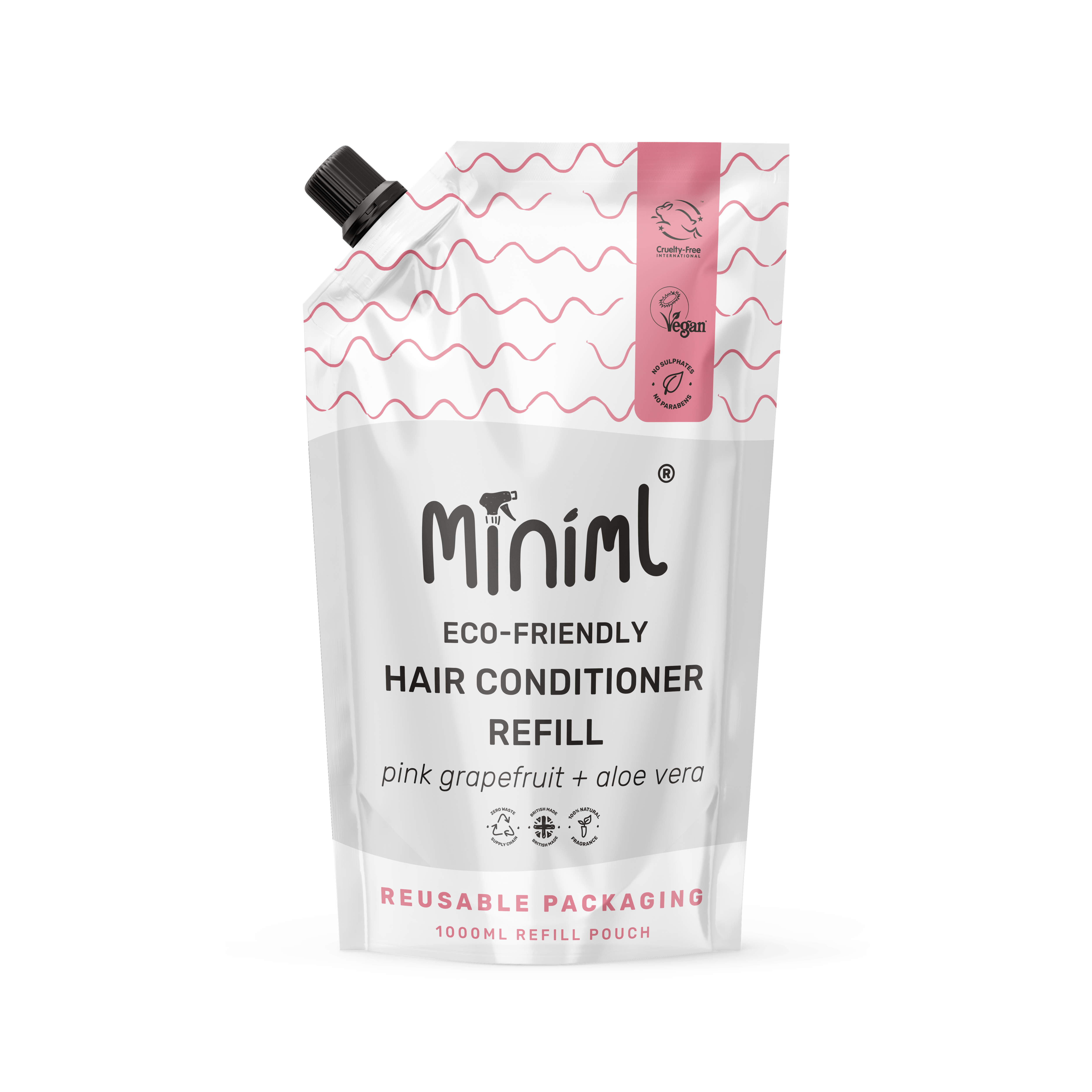 Miniml Pink Grapefruit + Aloe Vera Balancing Conditioner 1L Refill | Soft, Smooth Finish - REGN