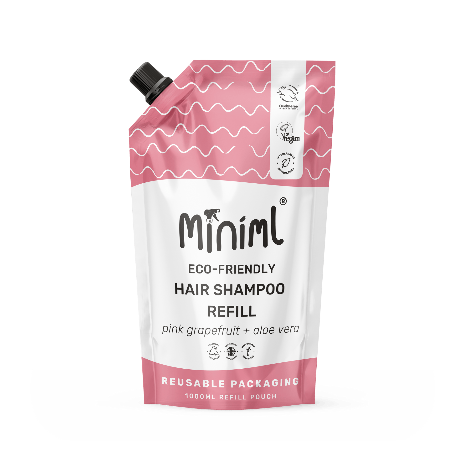 Miniml Pink Grapefruit + Aloe Vera Balancing Shampoo 1L Refill | Gentle Daily Cleanse - REGN