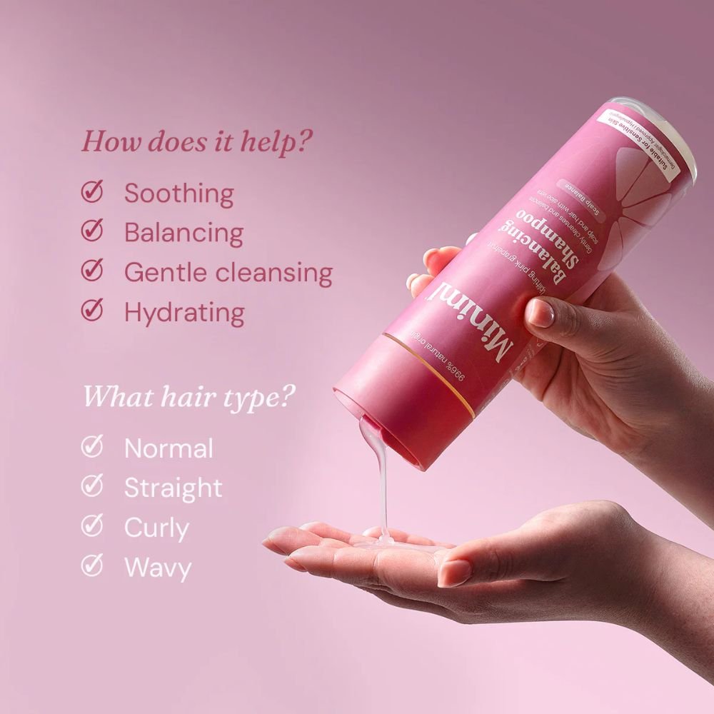 Miniml Pink Grapefruit + Aloe Vera Balancing Shampoo 1L Refill | Gentle Daily Cleanse - REGN
