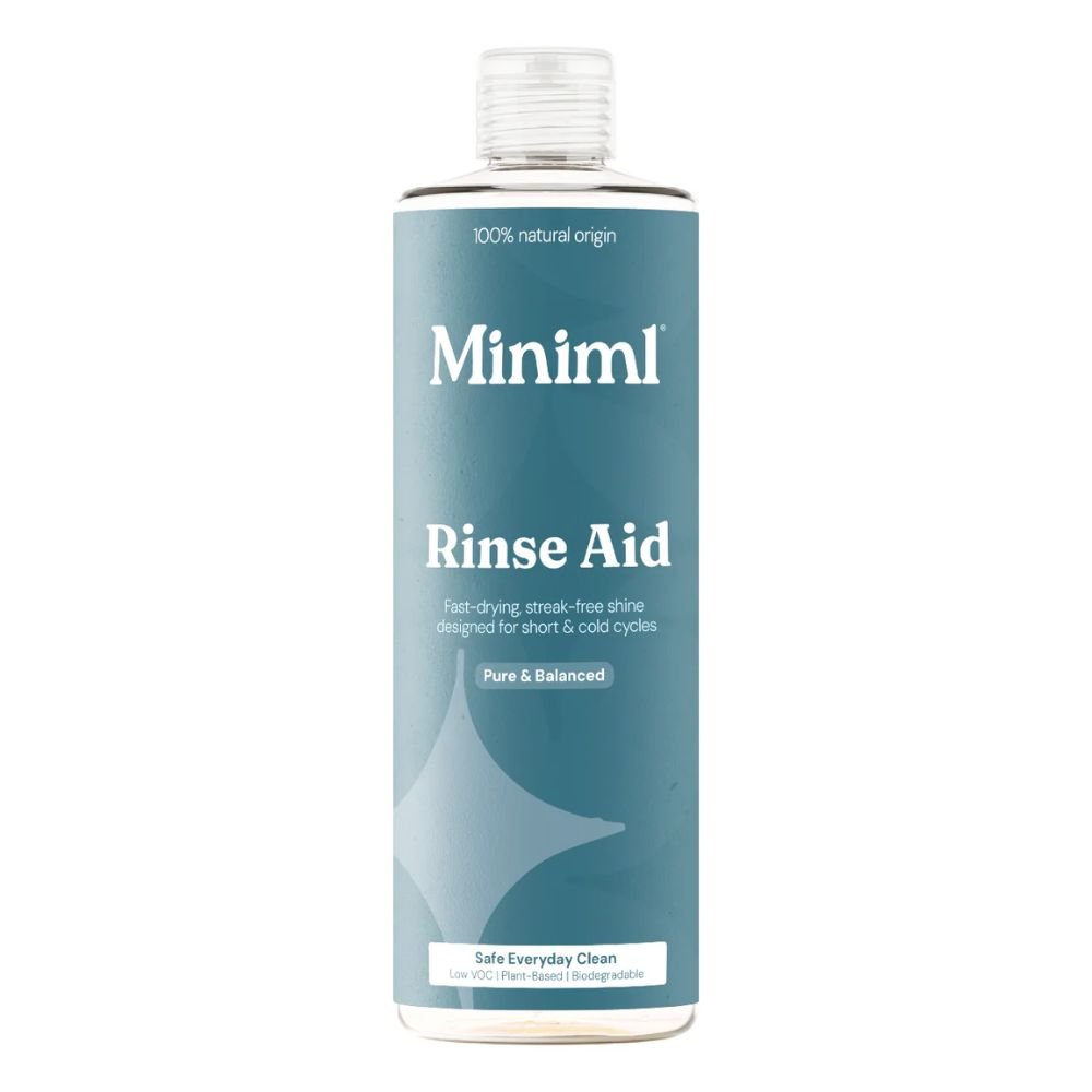 Miniml Pure Fragrance Free Dishwasher Rinse Aid 400ml Plant - Based Formula - REGN
