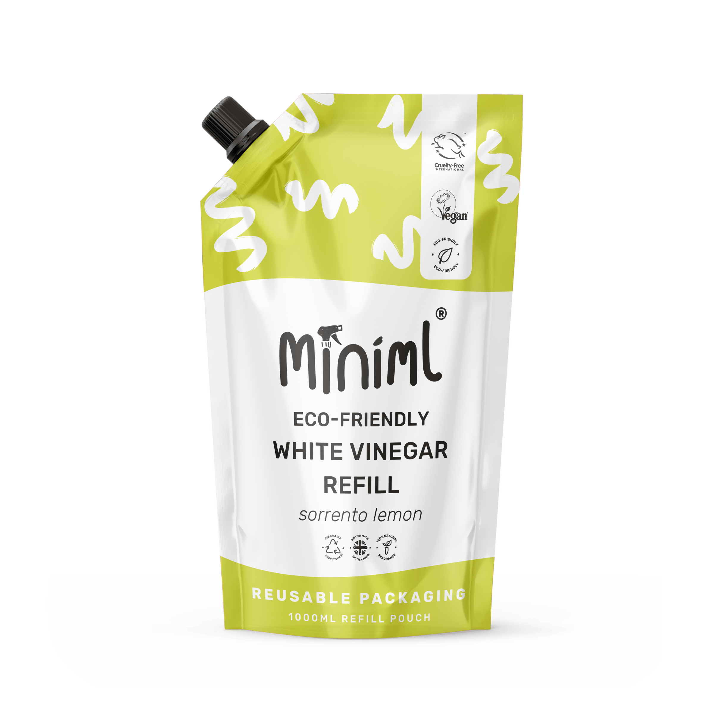 Miniml Sorrento Lemon White Vinegar 1L Refill | Fresh and Effective Multi - Purpose Cleaner - REGN