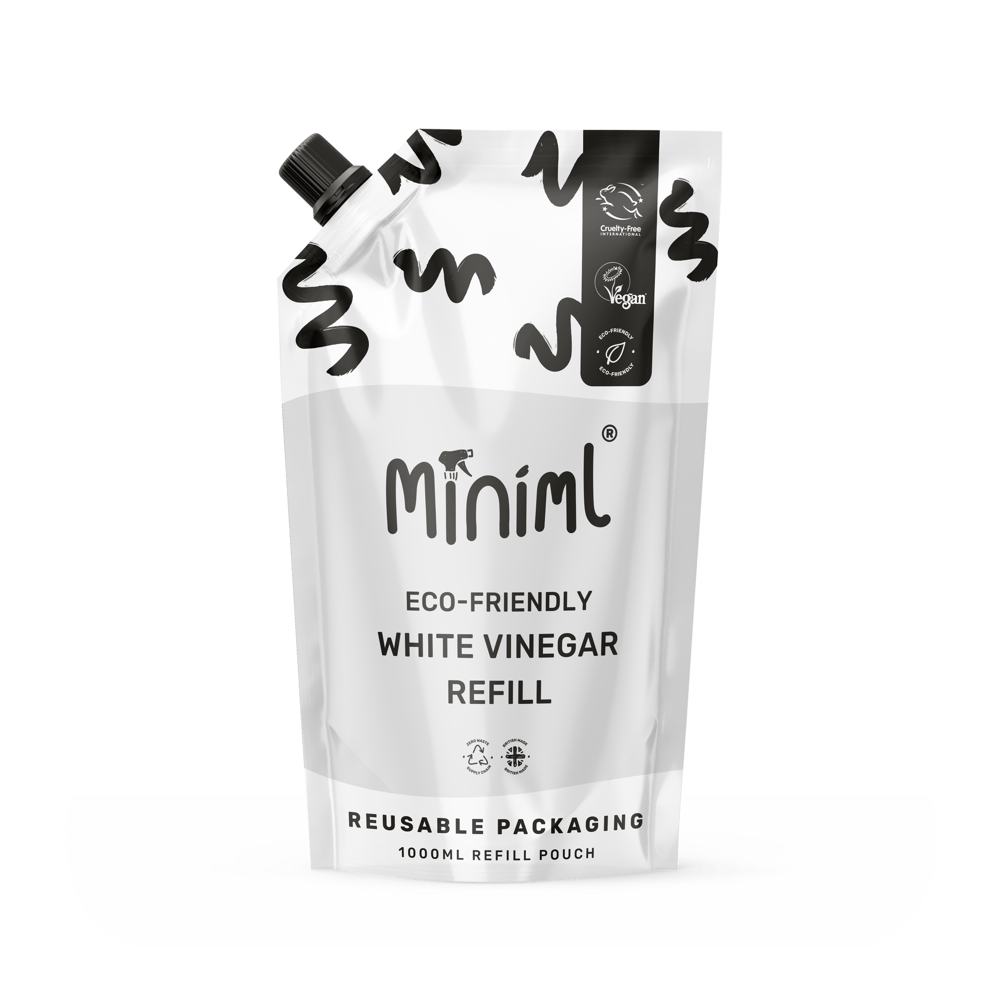 Miniml White Vinegar Unscented 1L Refill | Multi - Purpose Natural Cleaner - REGN
